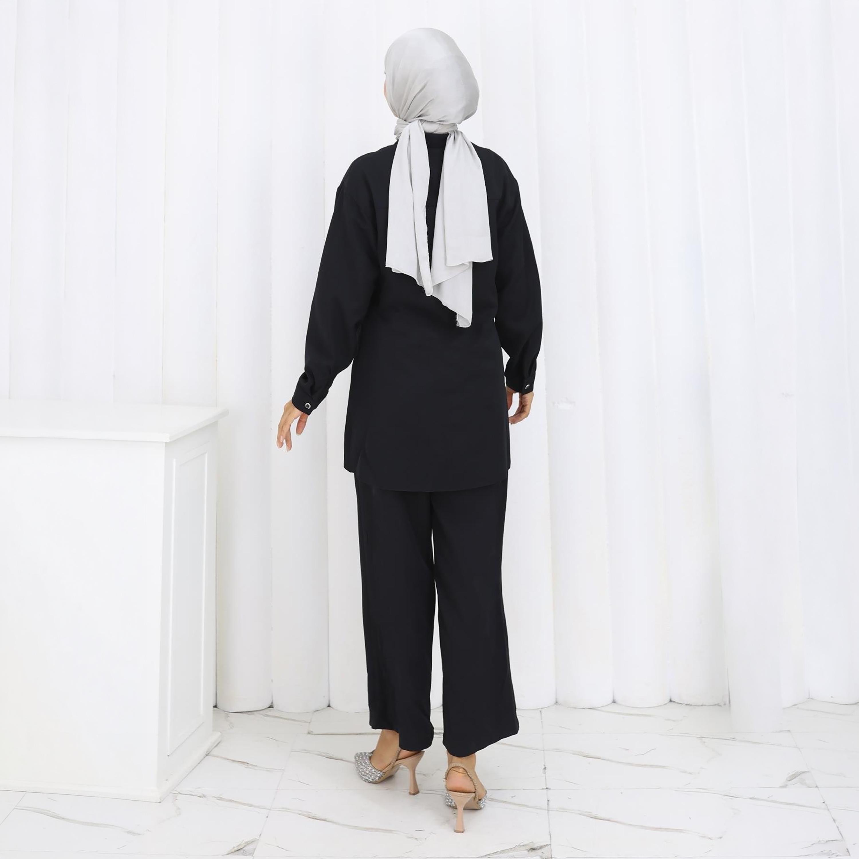 Turkish Souq Embellished Crepe Tunic & Trousers Women's Set-women-clothing-coordsets-image-3