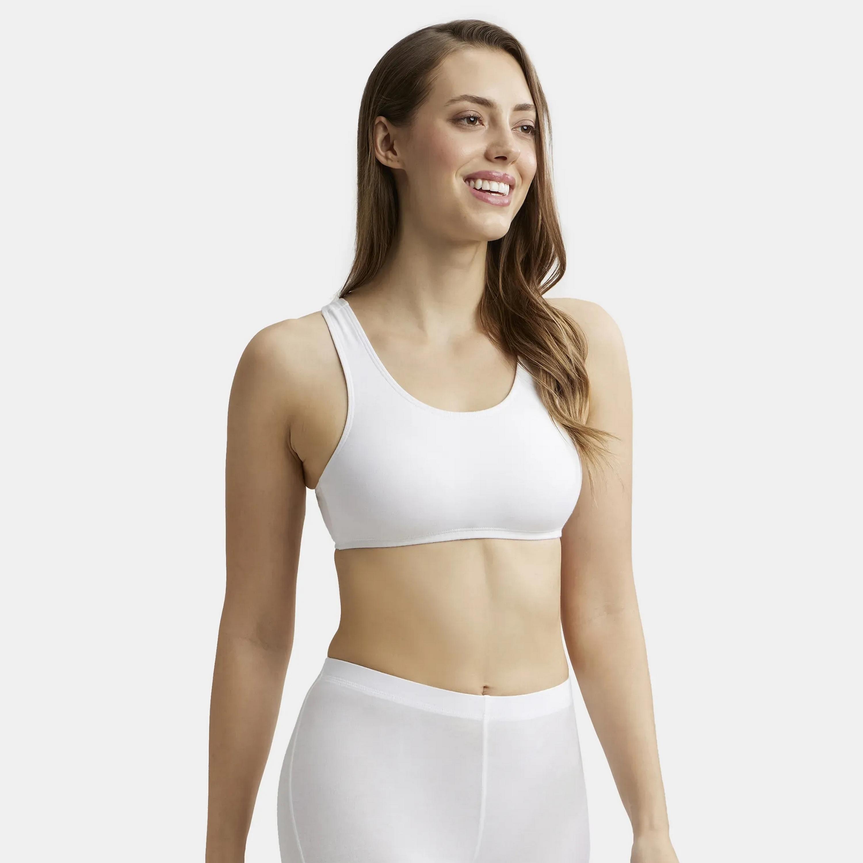حمالة صدر رياضية نسائية سادة غير مبطنة بدون أسلاك من جوكي-women-clothing-lingerie-bras-image-1