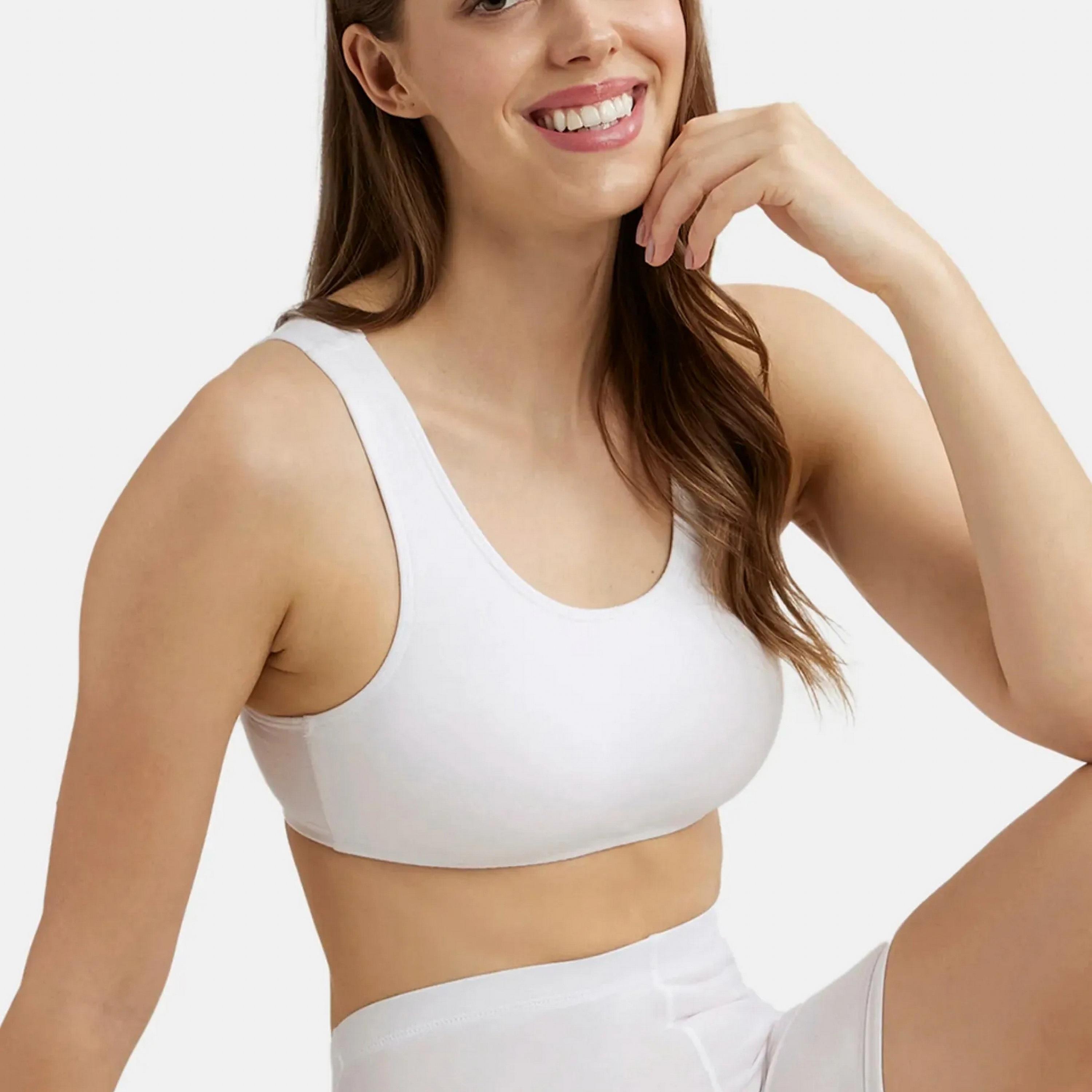 حمالة صدر رياضية نسائية سادة غير مبطنة بدون أسلاك من جوكي-women-clothing-lingerie-bras-image-7