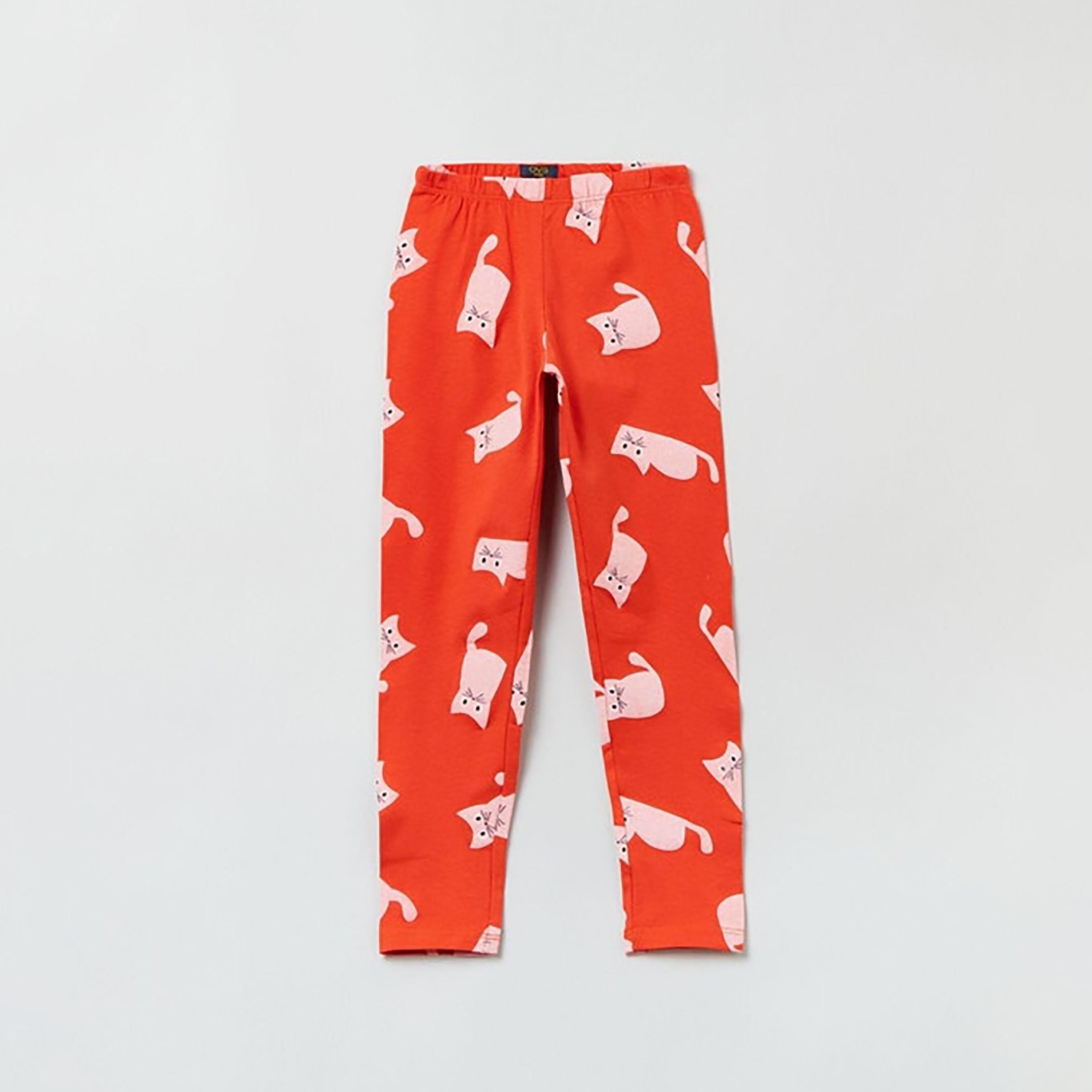 OVS Printed Regular Fit Leggings-girls-clothing-bottoms-leggings-image-1
