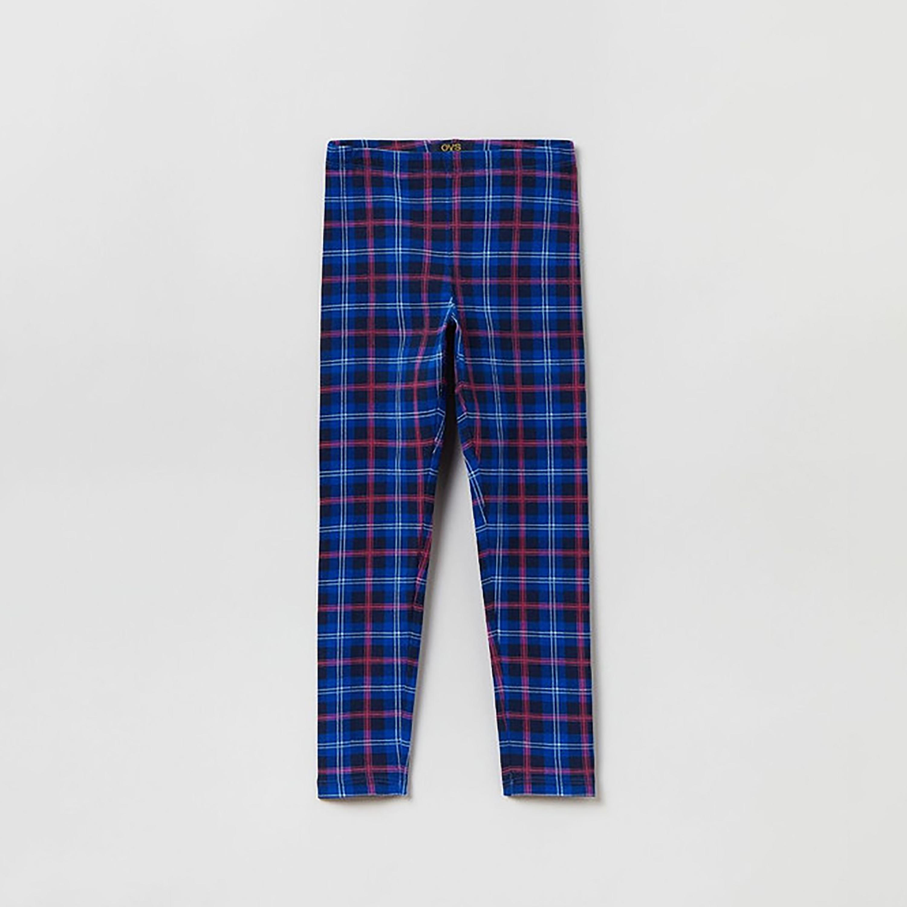 OVS Checked Printed Regular Fit Leggings-girls-clothing-bottoms-leggings-image-1