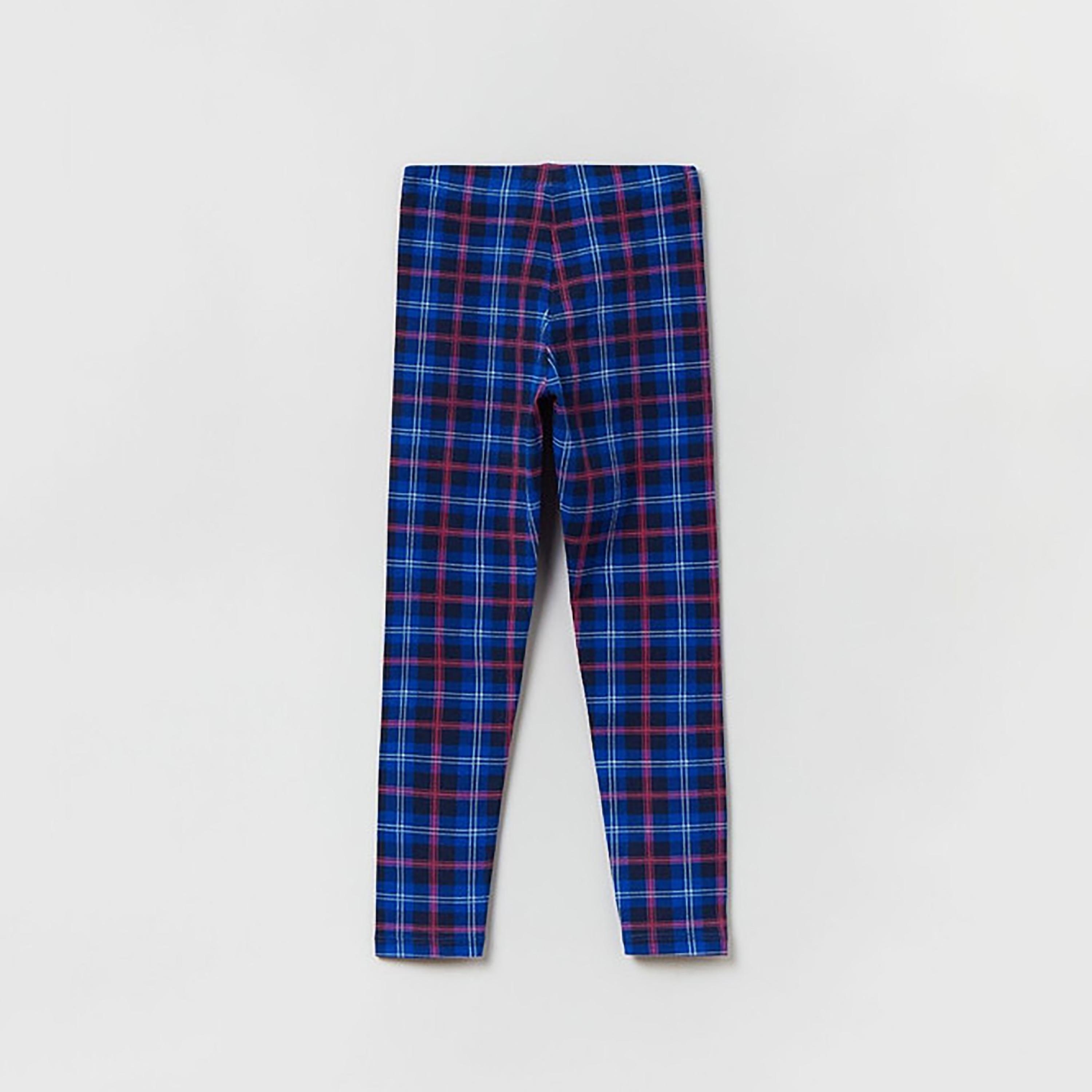 OVS Checked Printed Regular Fit Leggings-girls-clothing-bottoms-leggings-image-2