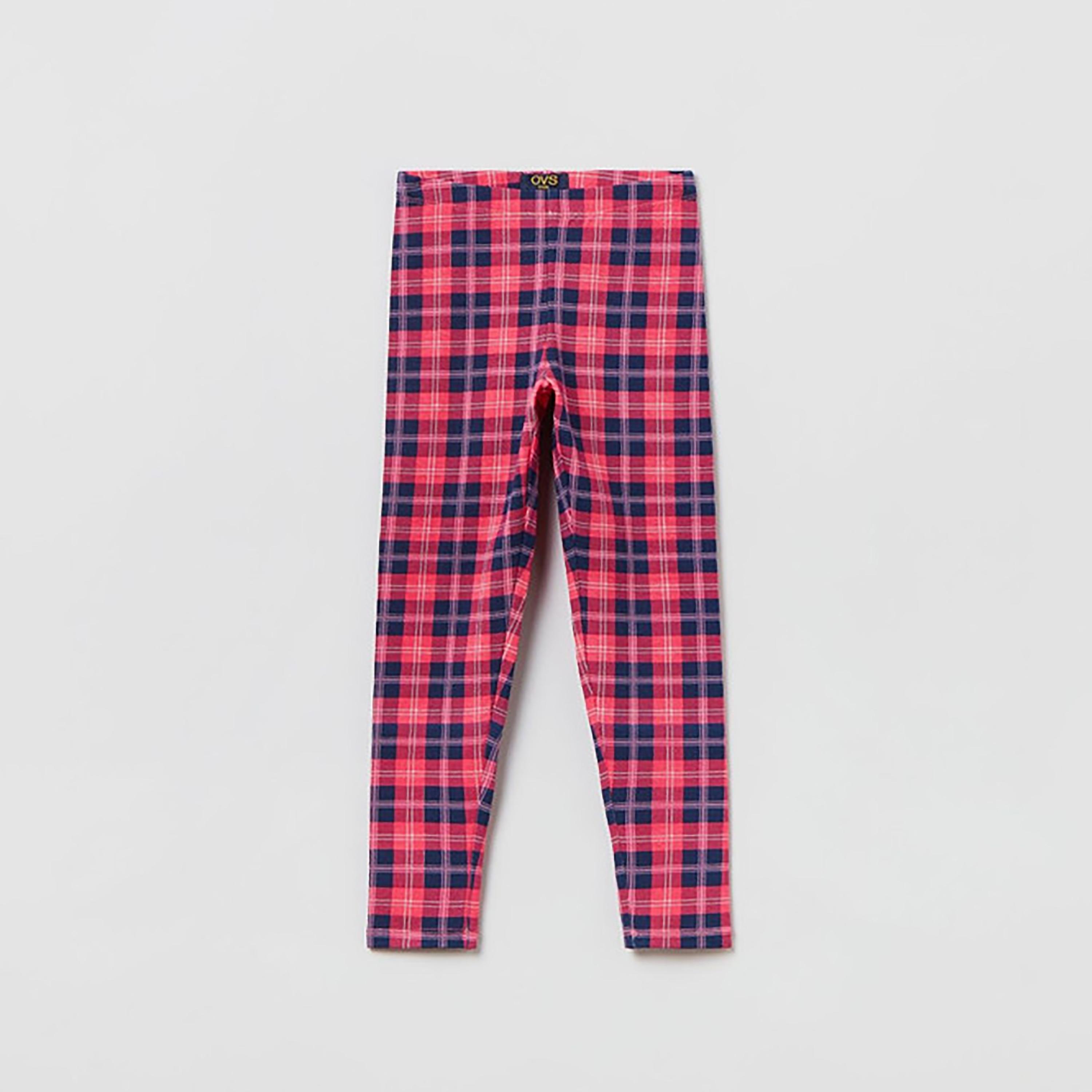 OVS Checked Printed Regular Fit Leggings-girls-clothing-bottoms-leggings-image-1