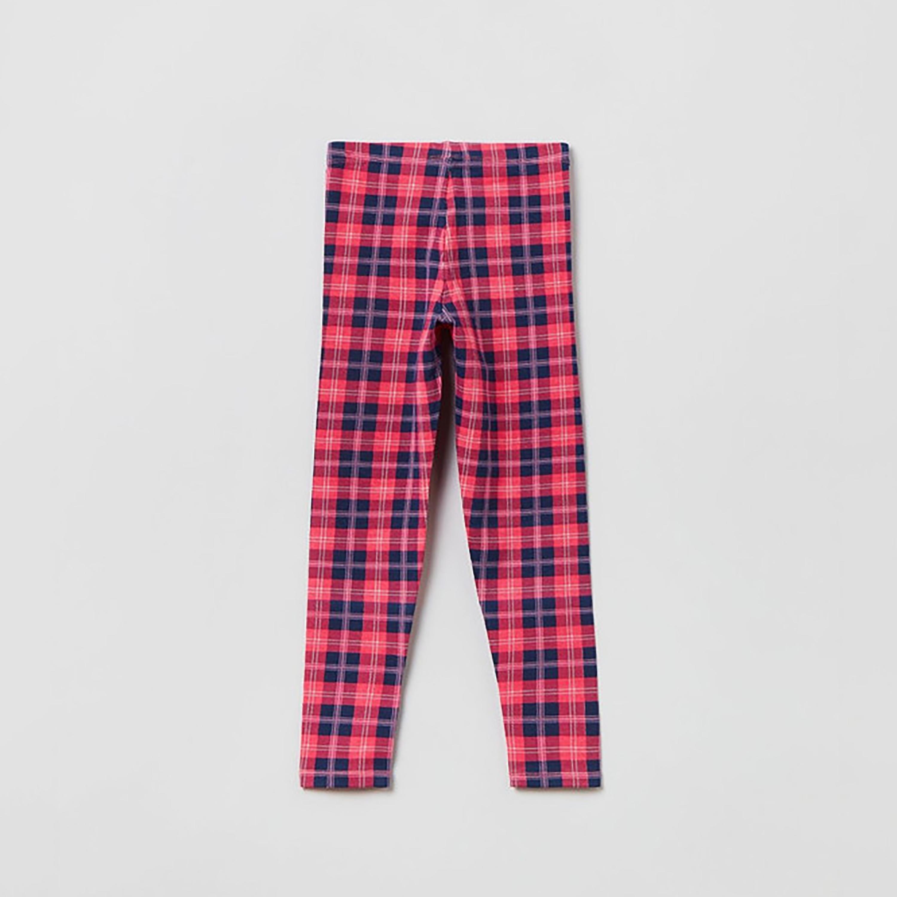 OVS Checked Printed Regular Fit Leggings-girls-clothing-bottoms-leggings-image-2