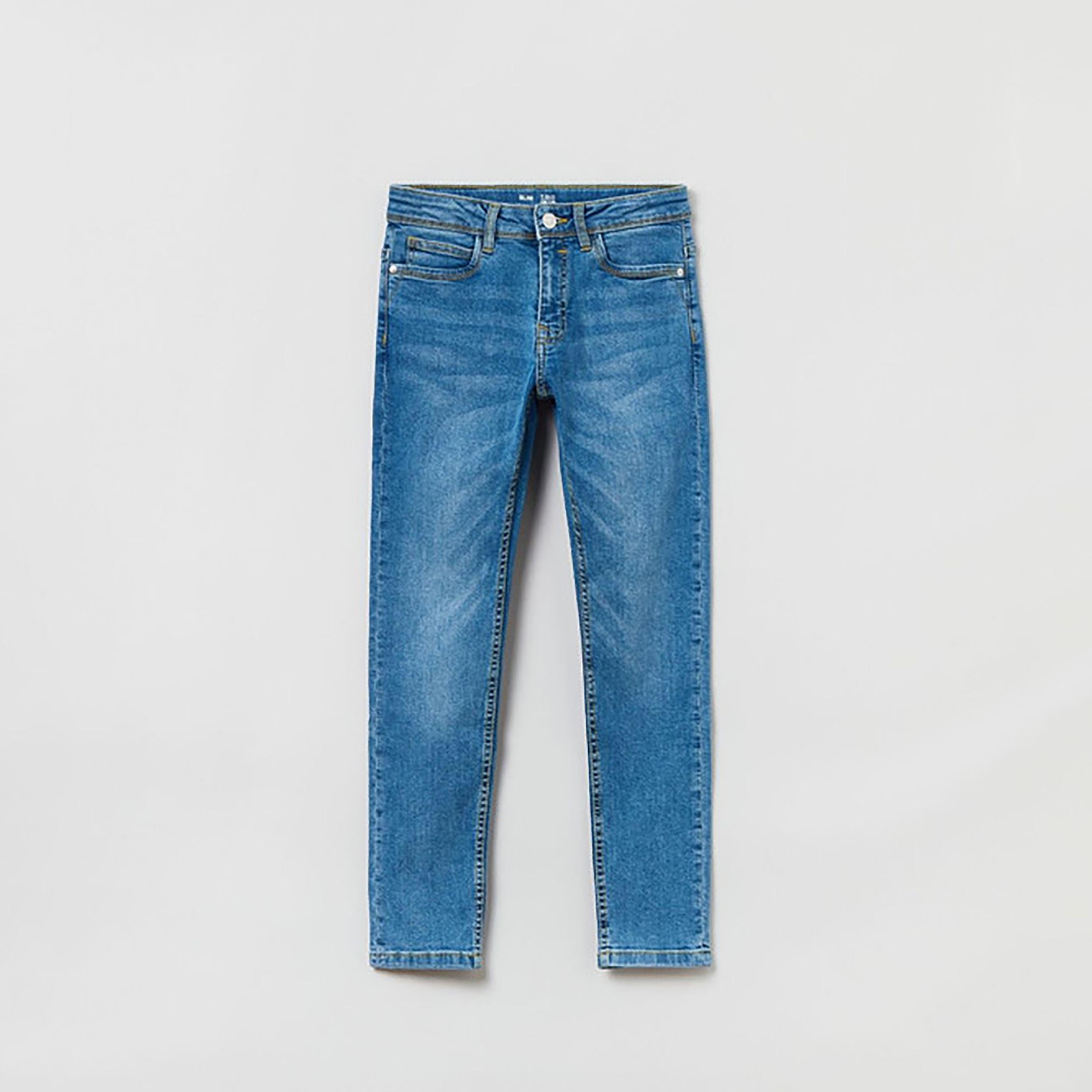 بنطلون جينز سادة بقصة عادية من اوه في اس-boys-clothing-bottoms-jeans-image-1