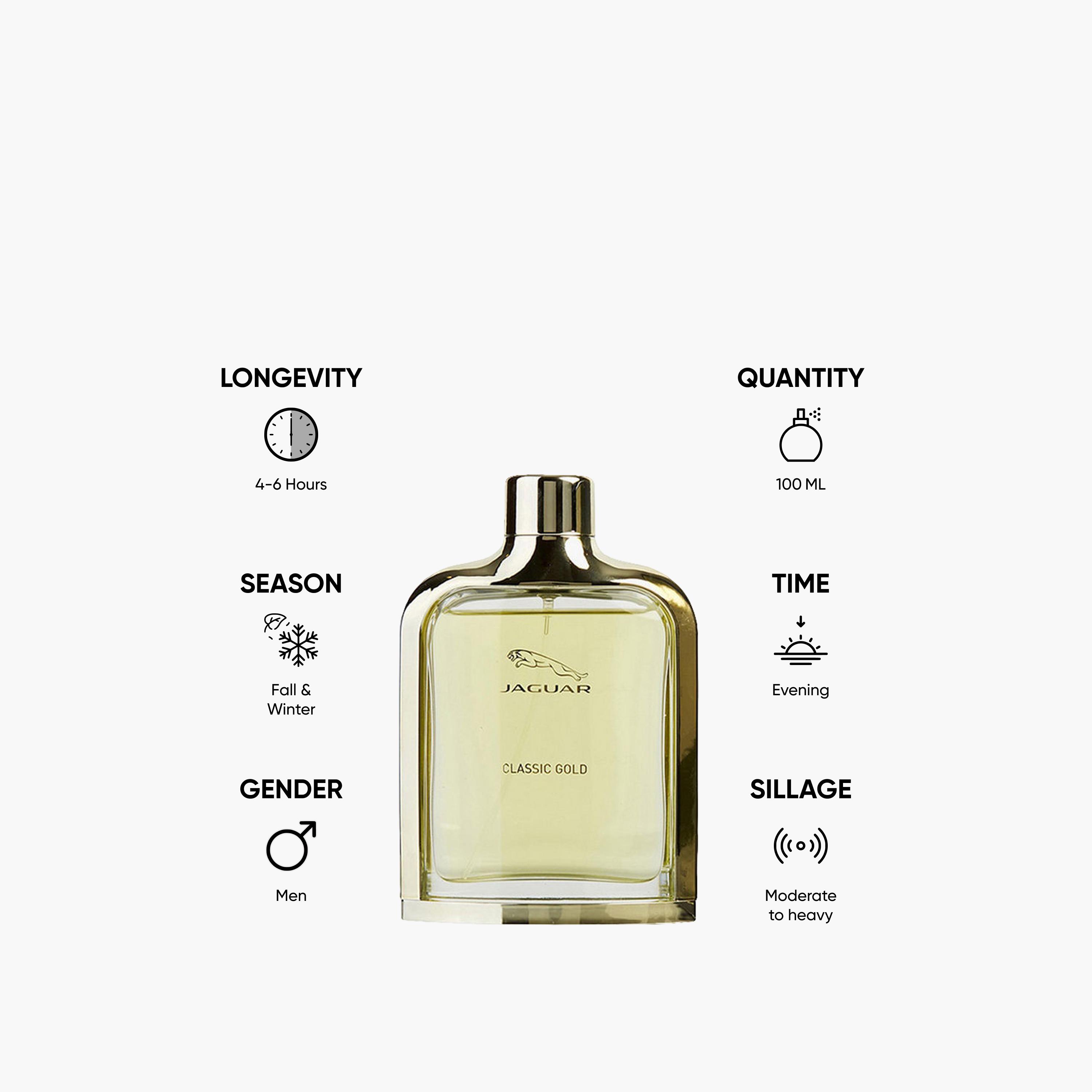 Jaguar Classic Gold Eau De Toilette Vaporisateur for Men - 100 ml-beautyandpersonalcare-fragrance-men-image-5