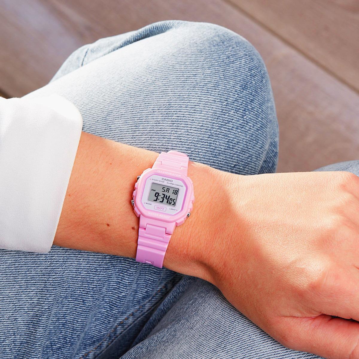 LA-20WH-4A1DF- راقب حزام لدائن رقميّة لون القرنفل للنساء كاسيو-women-watchesandjewellery-watches-image-2