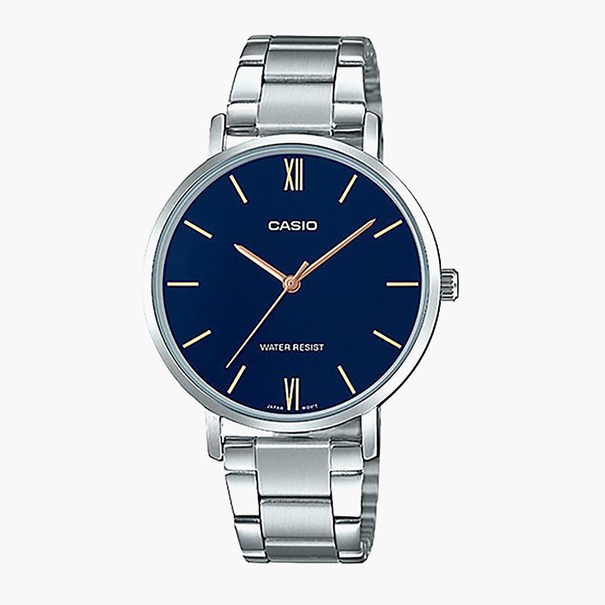 Casio Women's Silver Analog Stainless Steel Strap Watch -LTP-VT01D-2BUDF-women-watchesandjewellery-watches-image-1