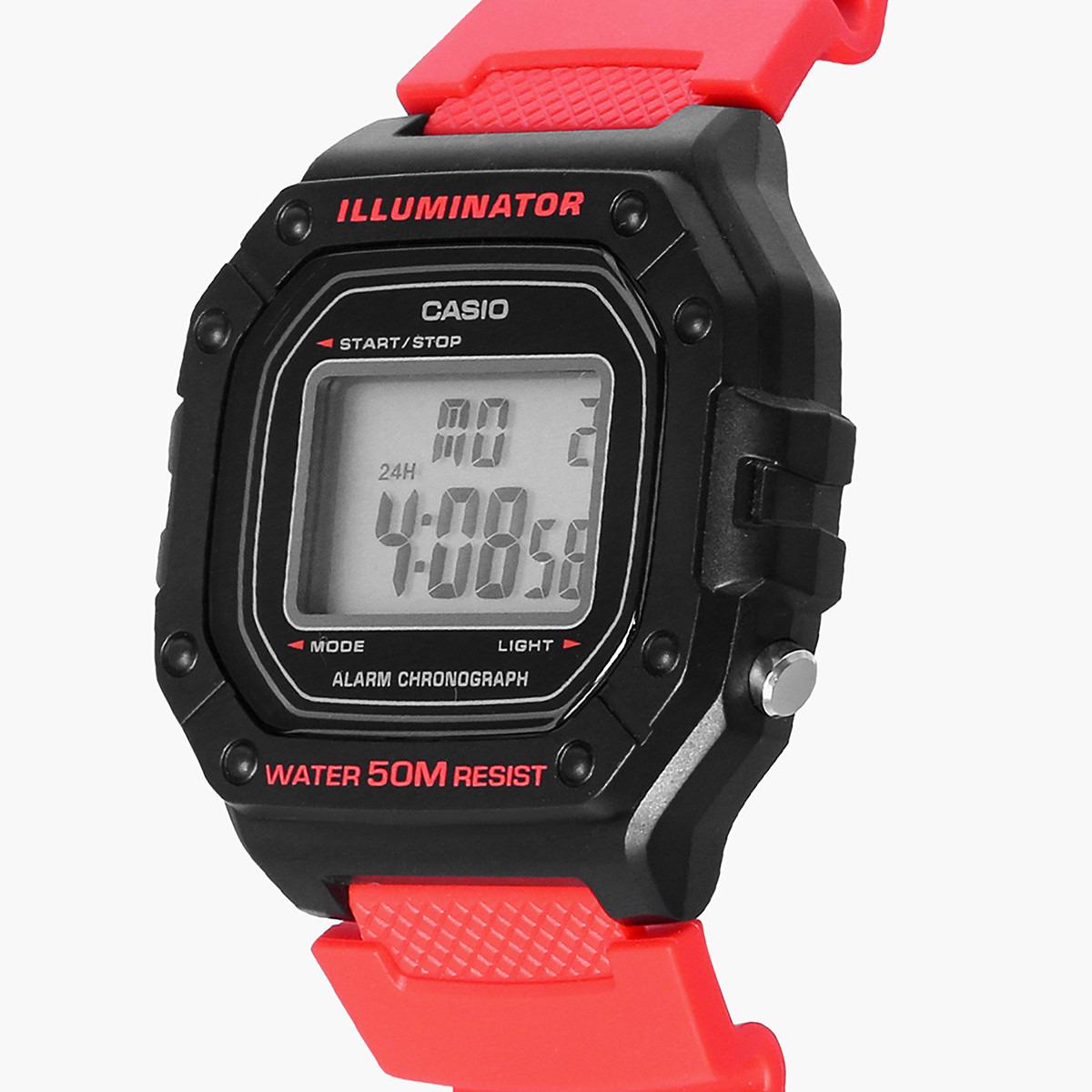 Casio Men's Red Digital Resin Strap Watch -W-218H-4BVDF-men-watchesandjewellery-watches-image-2