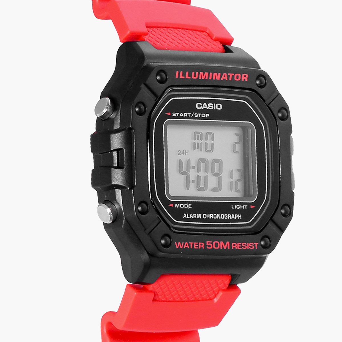Casio Men's Red Digital Resin Strap Watch -W-218H-4BVDF-men-watchesandjewellery-watches-image-3