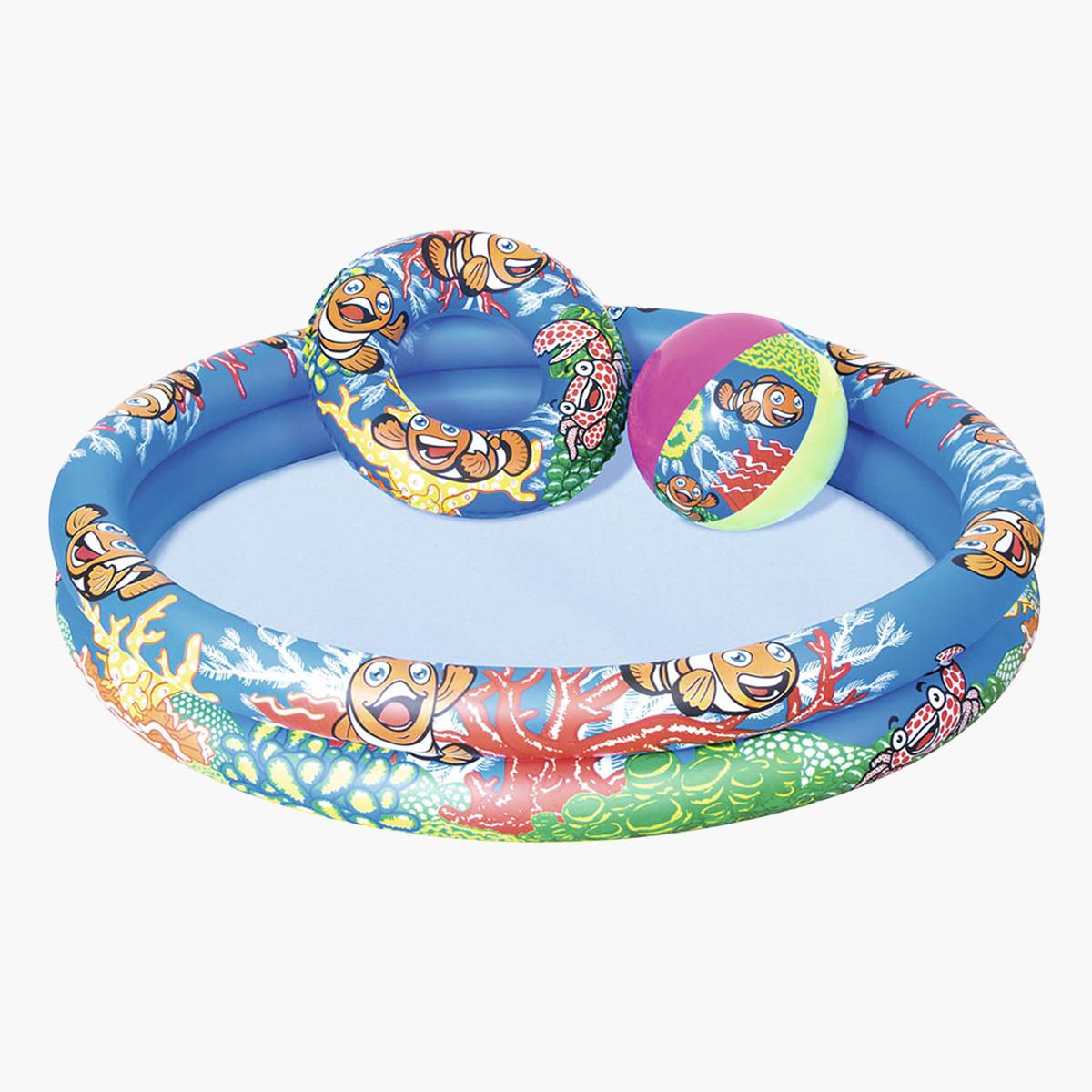 Bestway Printed Inflatable Play Pool Set - 122x20 cms-toys-outdoor-poolandbeach-floatsandboats-image-1