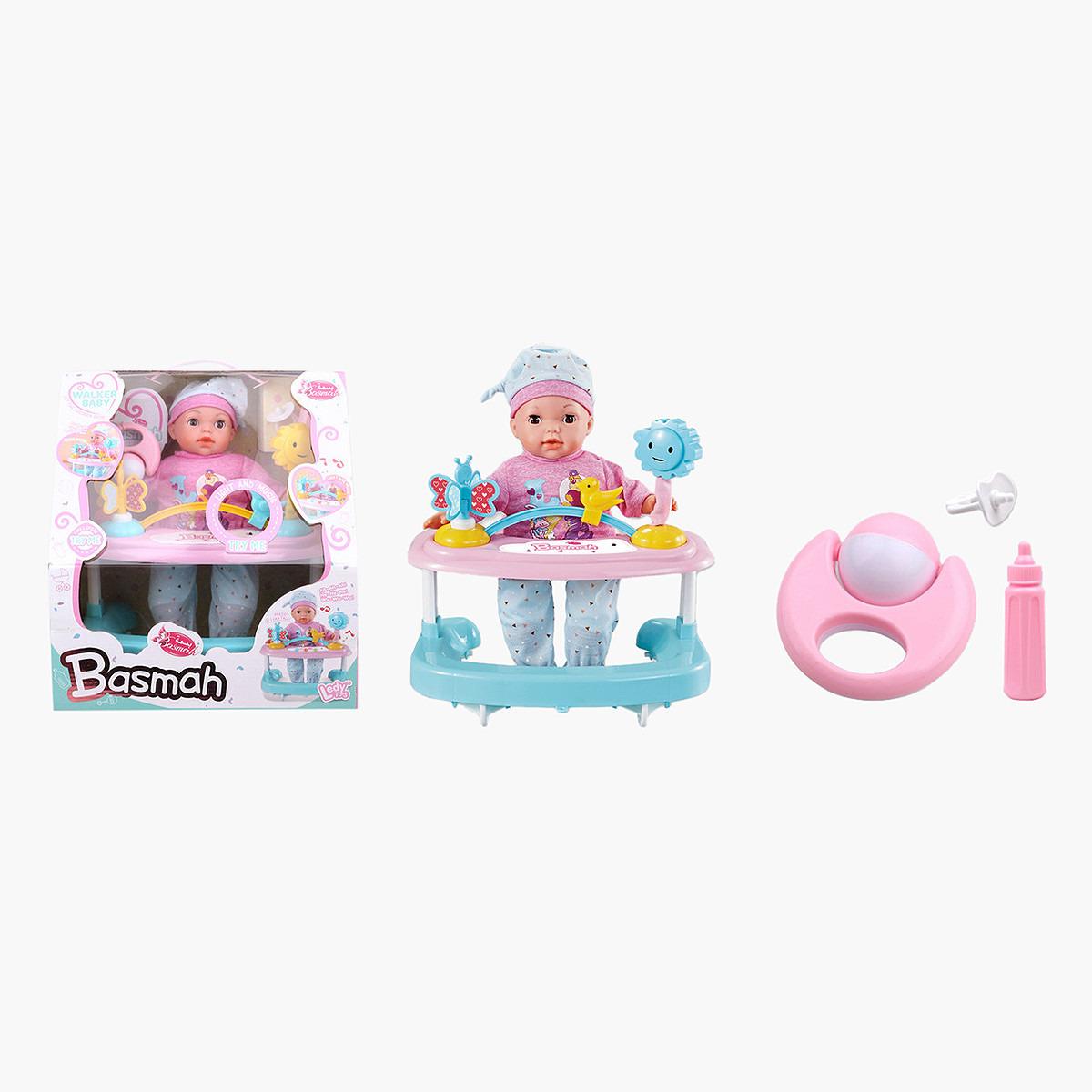 Basmah Doll Set with Baby Walker and Sound-toys-dollsandplaysets-dollplaysets-image-2