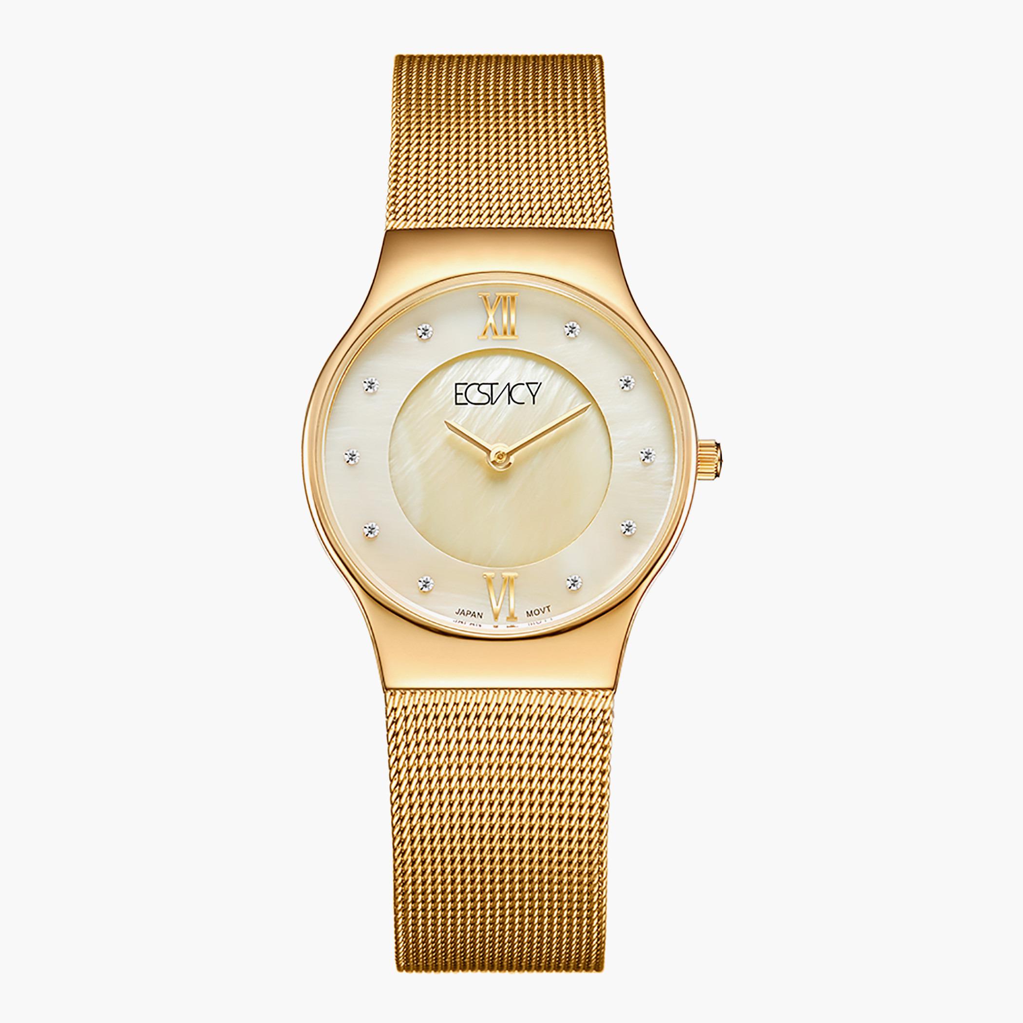 ساعة يد تناظريّة ذهبيّة للنساء من إيستاسي-women-watchesandjewellery-watches-image-1