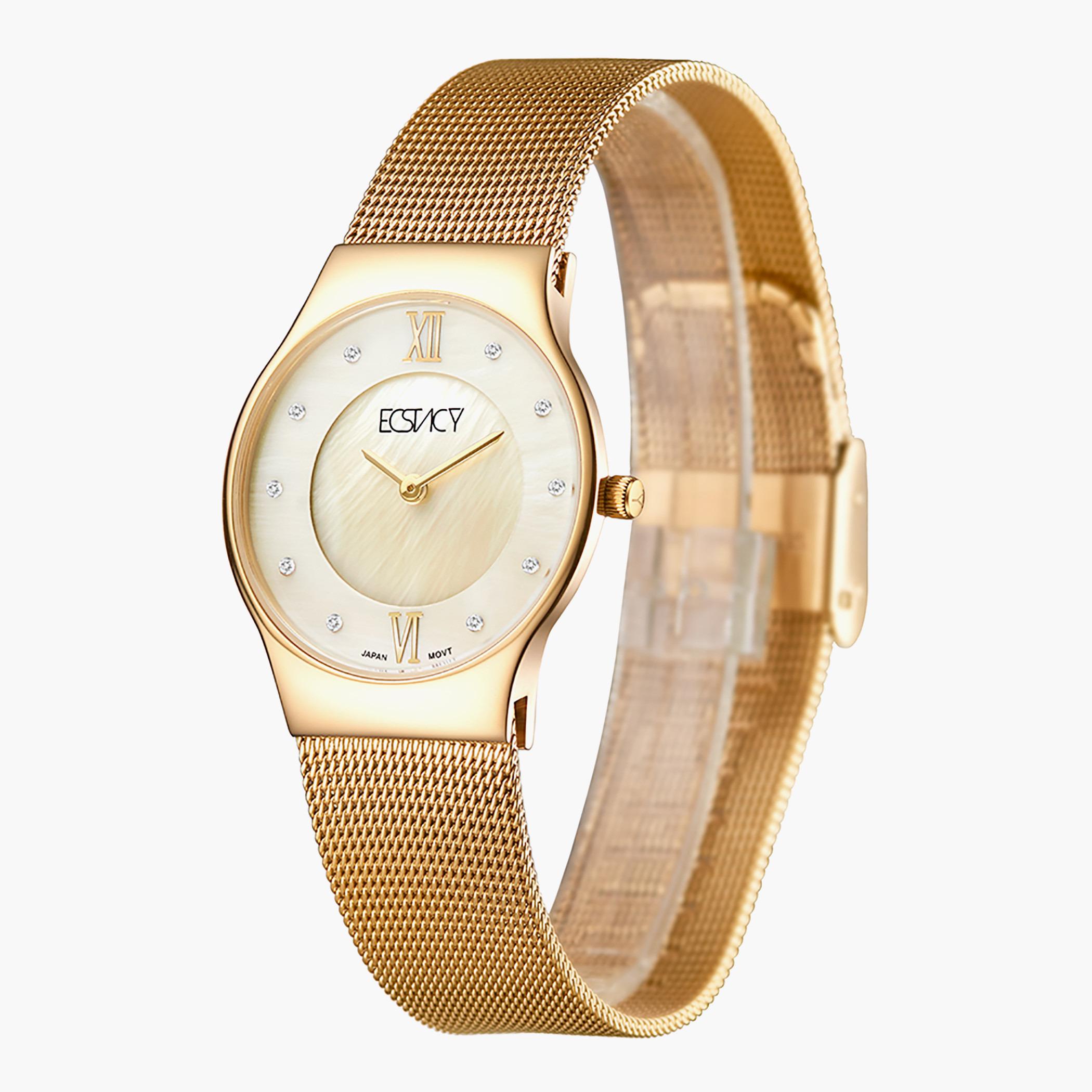 ساعة يد تناظريّة ذهبيّة للنساء من إيستاسي-women-watchesandjewellery-watches-image-2