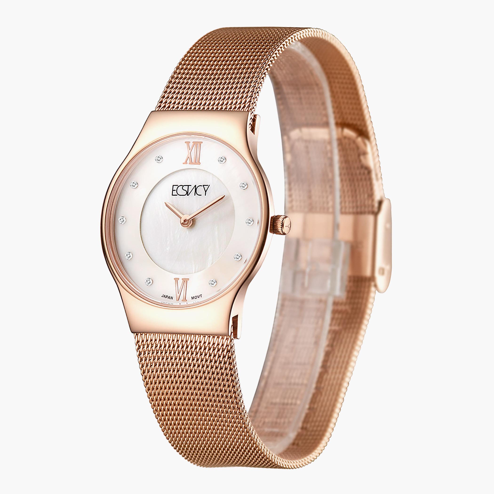 ساعة يد تناظريّة ذهبيّة ورديّة للنساء من إيستاسي-women-watchesandjewellery-watches-image-2