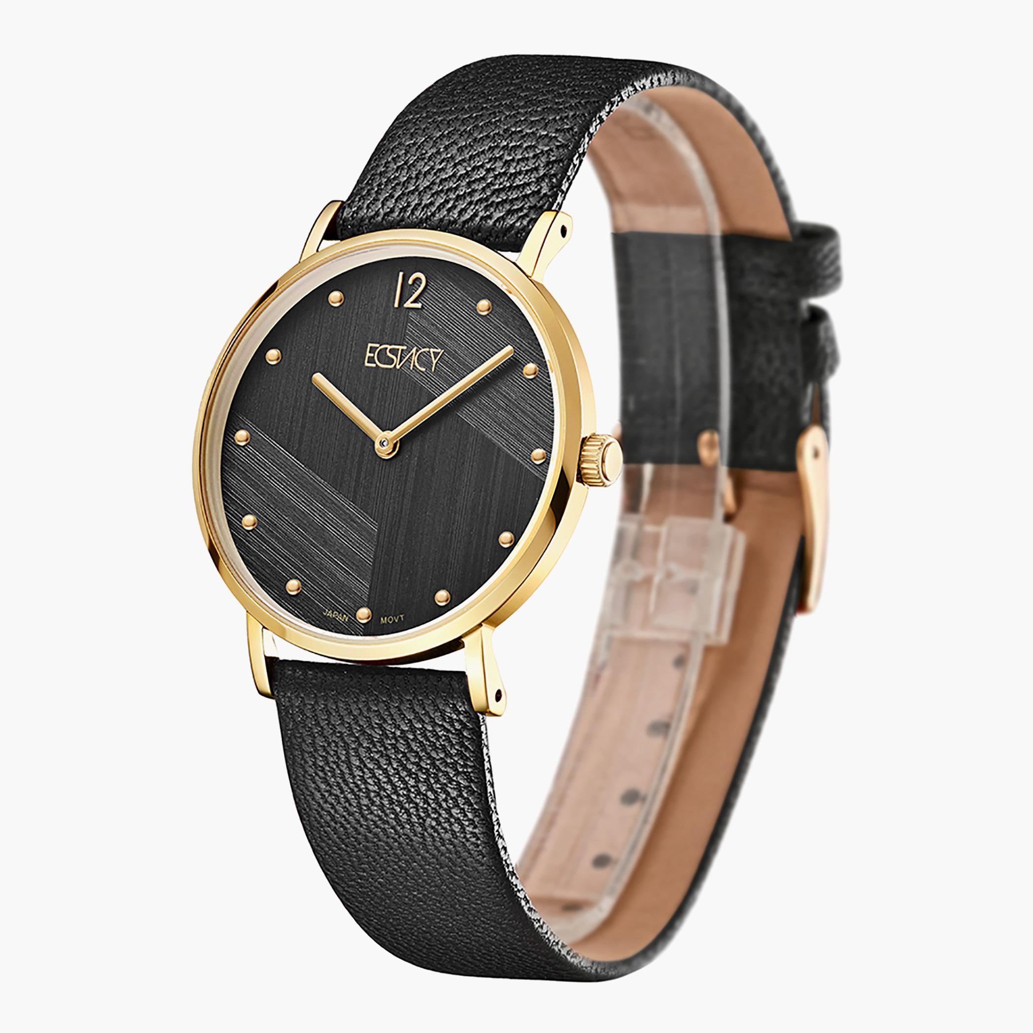 E20505-GLBB- راقب حزام جلد تناظرية أسود للنساء اكستازي-women-watchesandjewellery-watches-image-2