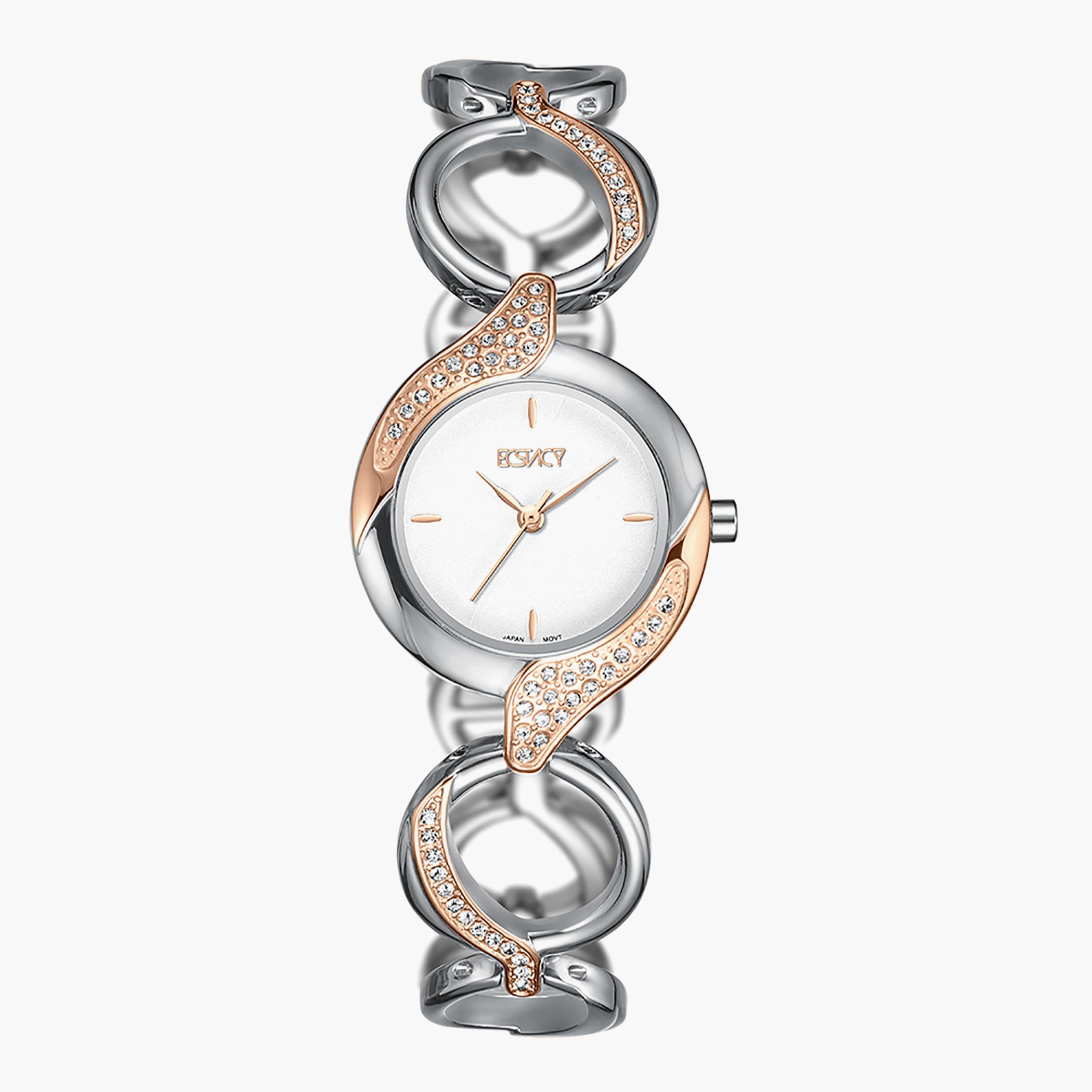 E9515-KBKS- راقب حزام ستانليس ستيل تناظرية فضة للنساء اكستازي-women-watchesandjewellery-watches-image-1