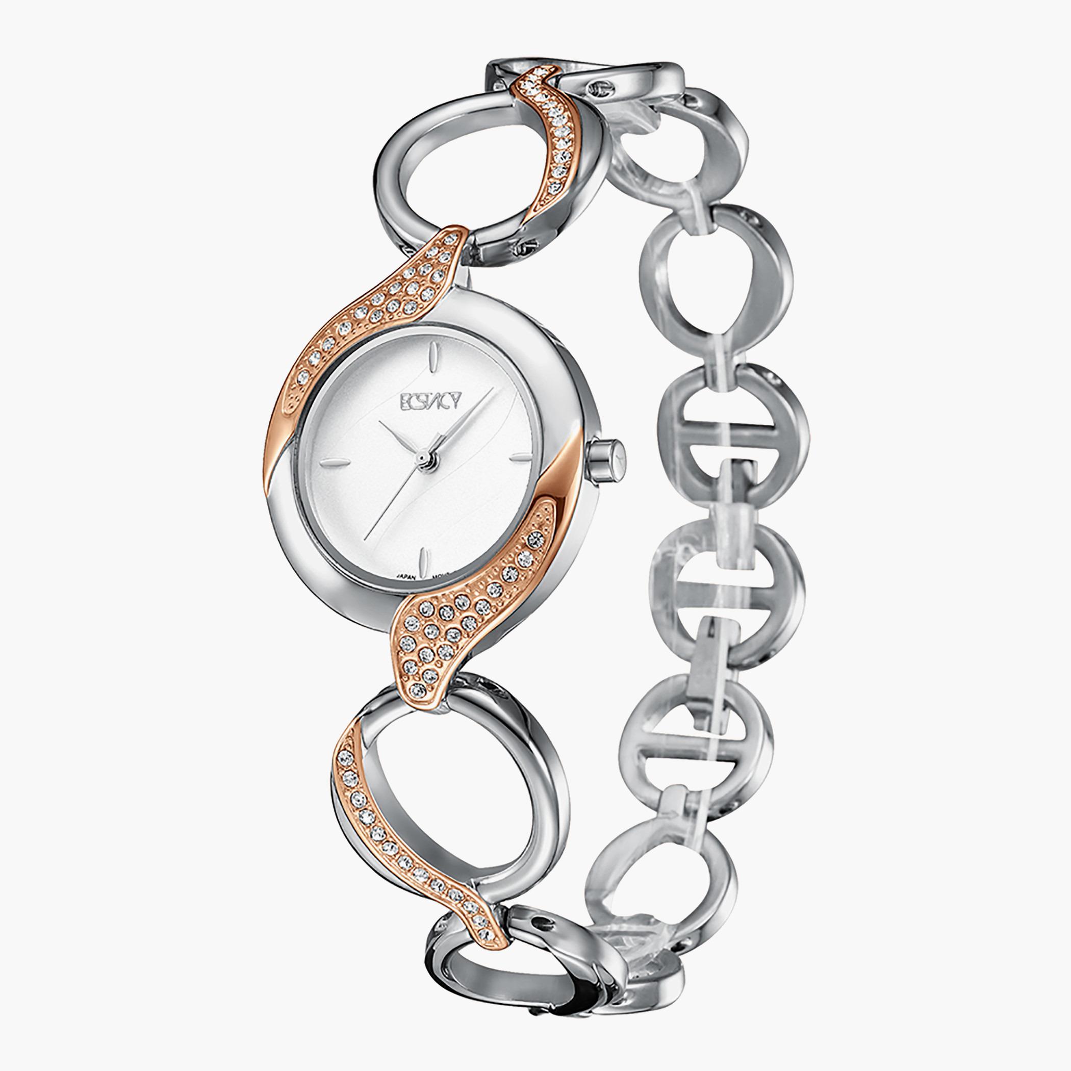 E9515-KBKS- راقب حزام ستانليس ستيل تناظرية فضة للنساء اكستازي-women-watchesandjewellery-watches-image-2