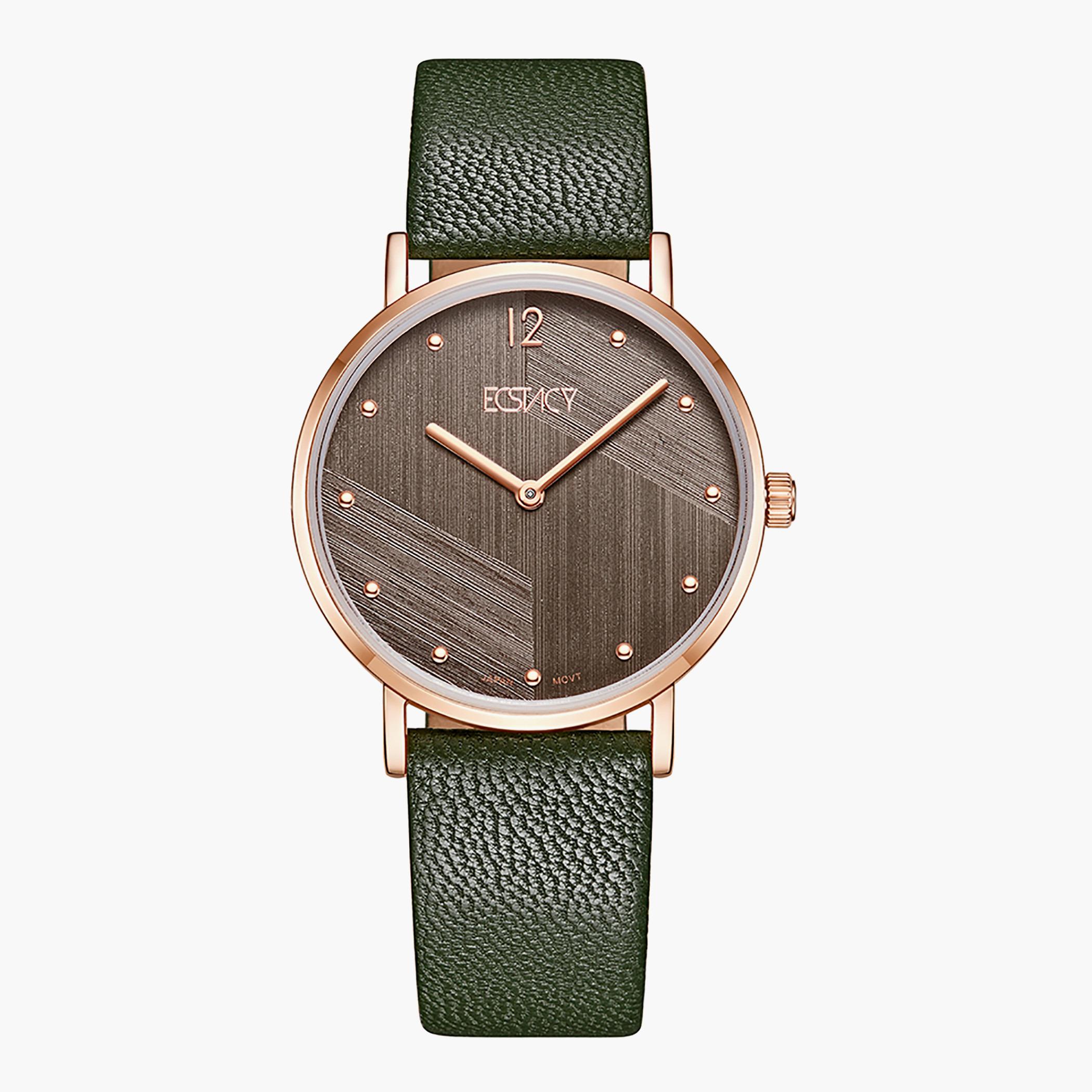 E20505-RLHX- راقب حزام جلد تناظرية أخضر للنساء اكستازي-women-watchesandjewellery-watches-image-1