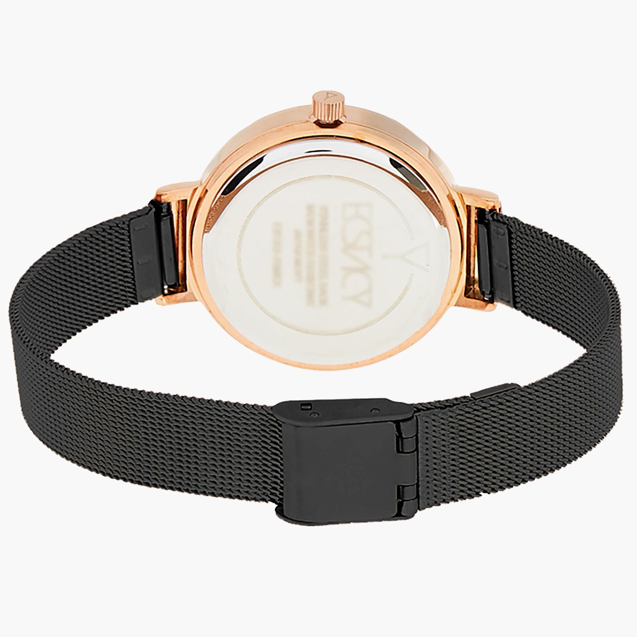 E9518-KMBX- راقب حزام ستانليس ستيل تناظرية أسود للنساء اكستازي-women-watchesandjewellery-watches-image-3