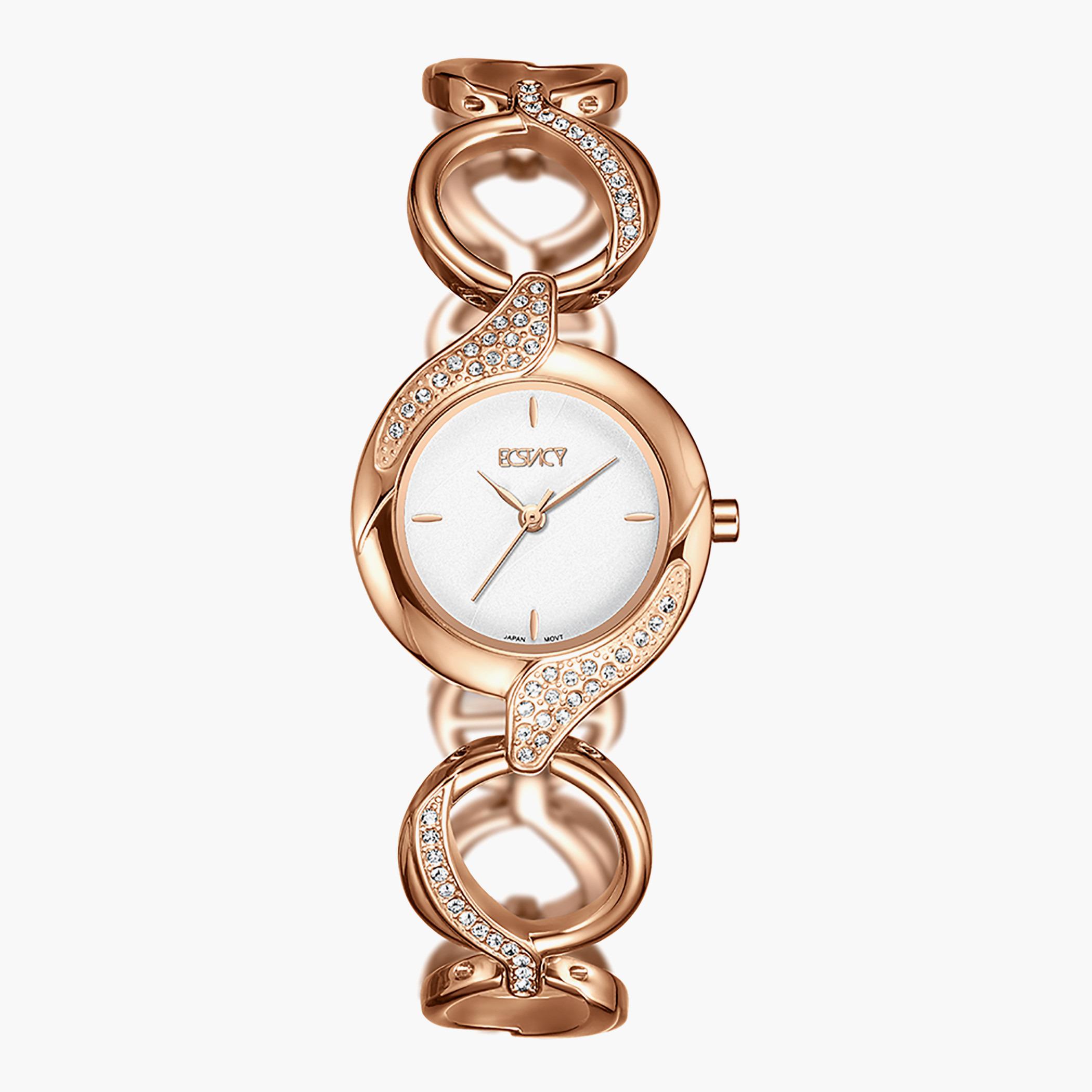E9515-RBKS- راقب حزام ستانليس ستيل تناظرية ذهبي وردي للنساء اكستازي-women-watchesandjewellery-watches-image-1