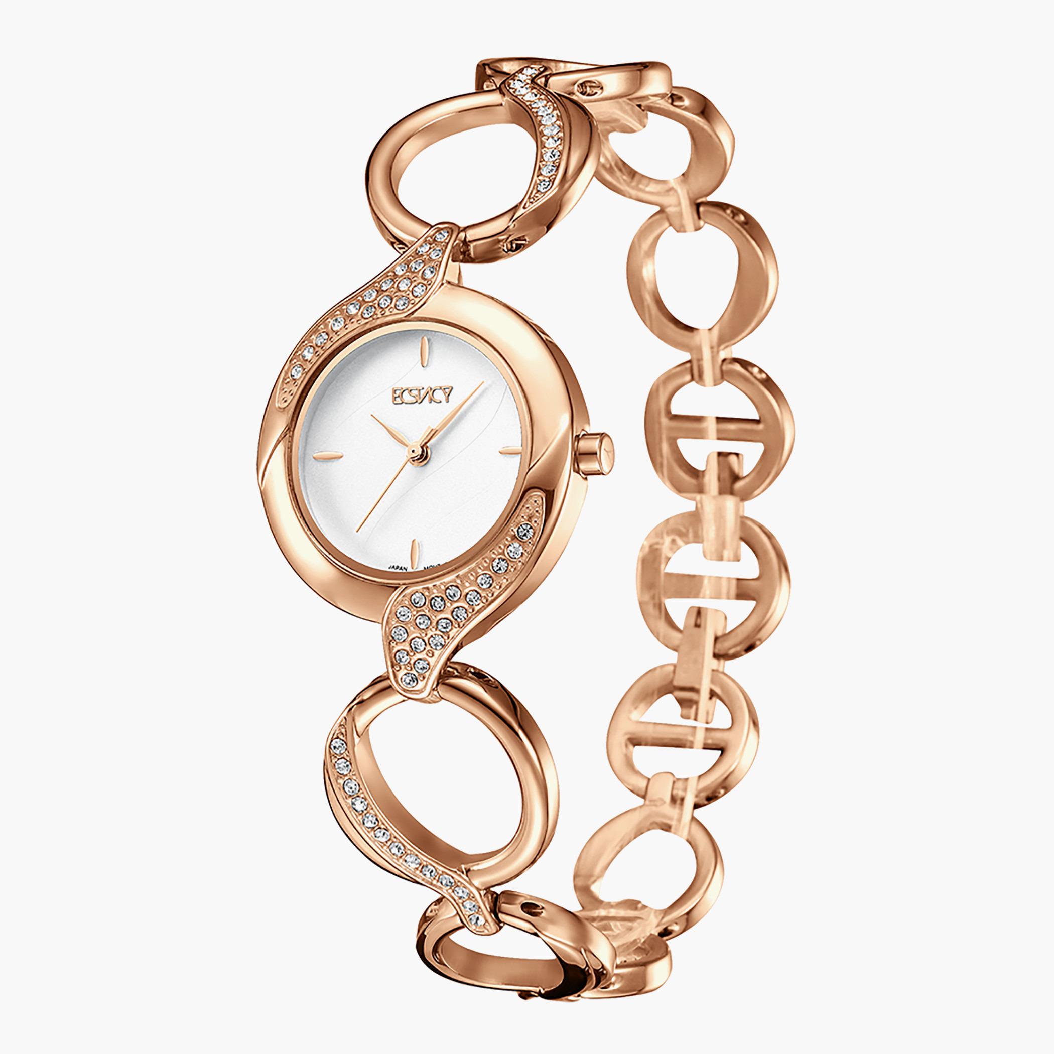E9515-RBKS- راقب حزام ستانليس ستيل تناظرية ذهبي وردي للنساء اكستازي-women-watchesandjewellery-watches-image-2