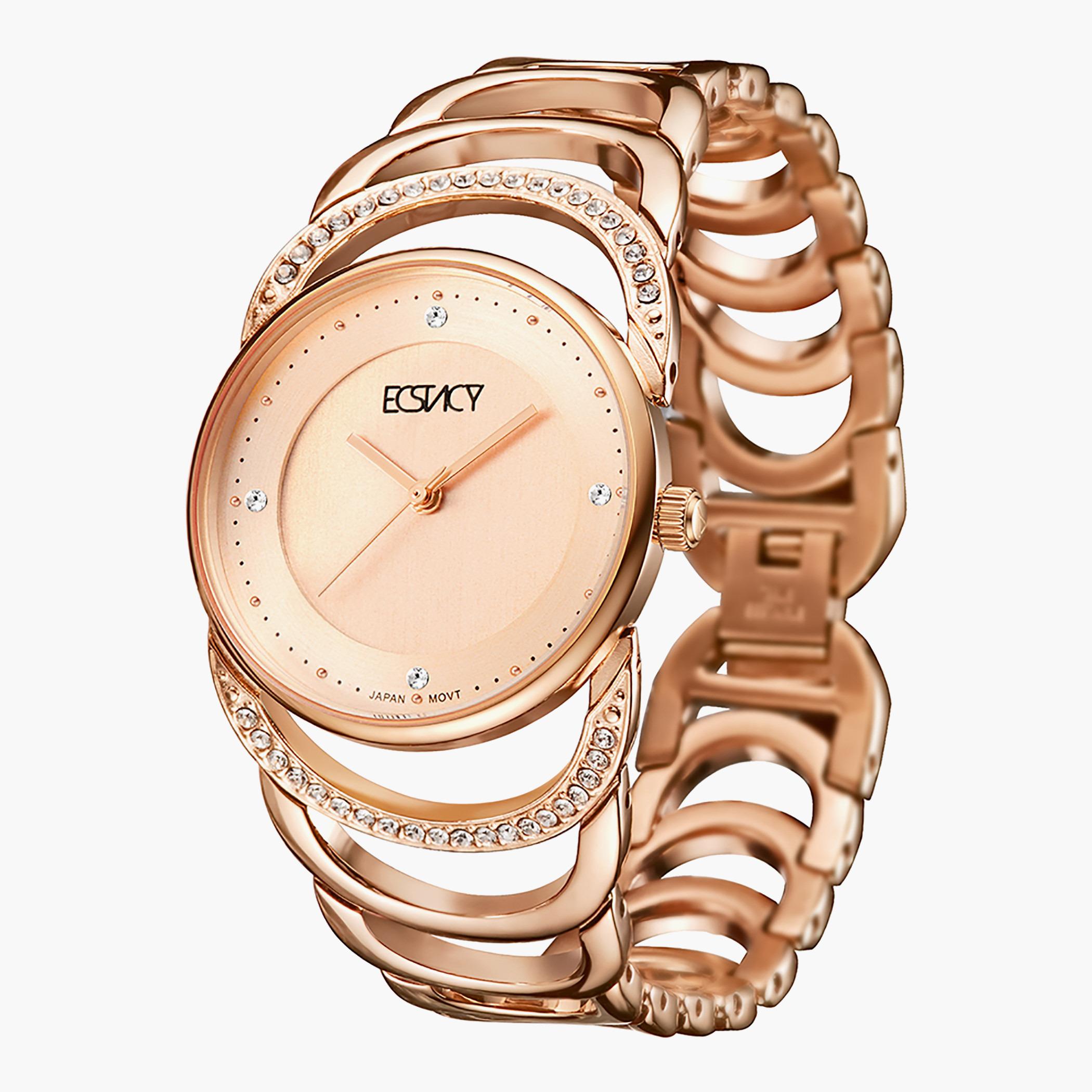 E6508-RBKK- راقب حزام ستانليس ستيل تناظرية ذهبي وردي للنساء اكستازي-women-watchesandjewellery-watches-image-2