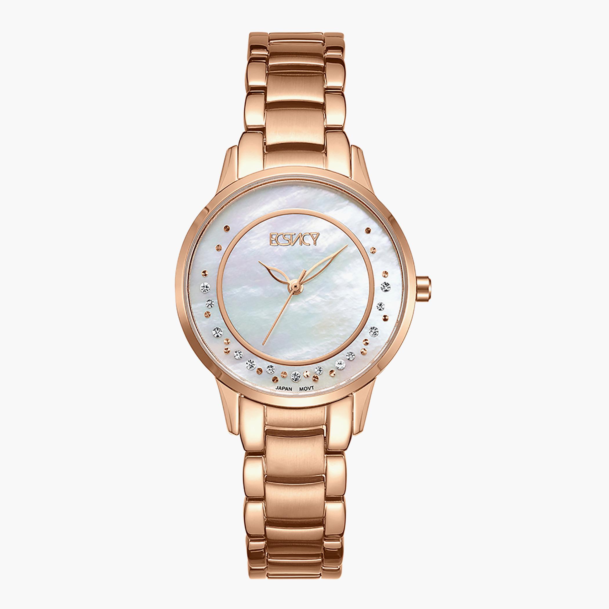 E9516-RBKM- راقب حزام ستانليس ستيل تناظرية ذهبي وردي للنساء اكستازي-women-watchesandjewellery-watches-image-1