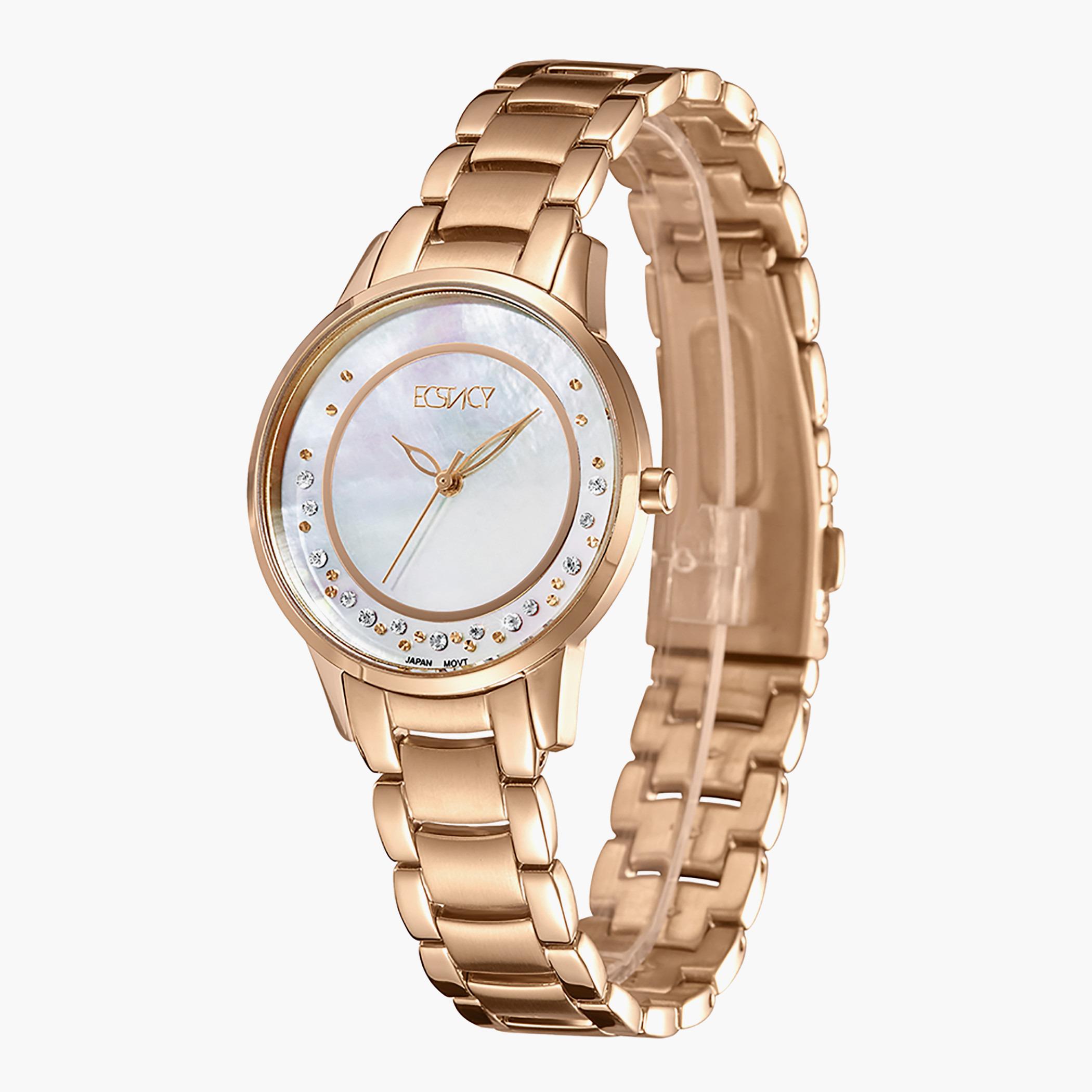 E9516-RBKM- راقب حزام ستانليس ستيل تناظرية ذهبي وردي للنساء اكستازي-women-watchesandjewellery-watches-image-2