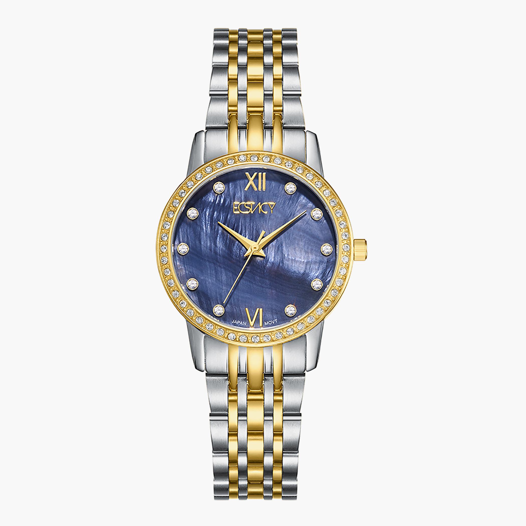 Ecstacy Women Silver & Gold Analog Stainless Steel Strap Watch - E9517-TBTMB-women-watchesandjewellery-watches-image-1