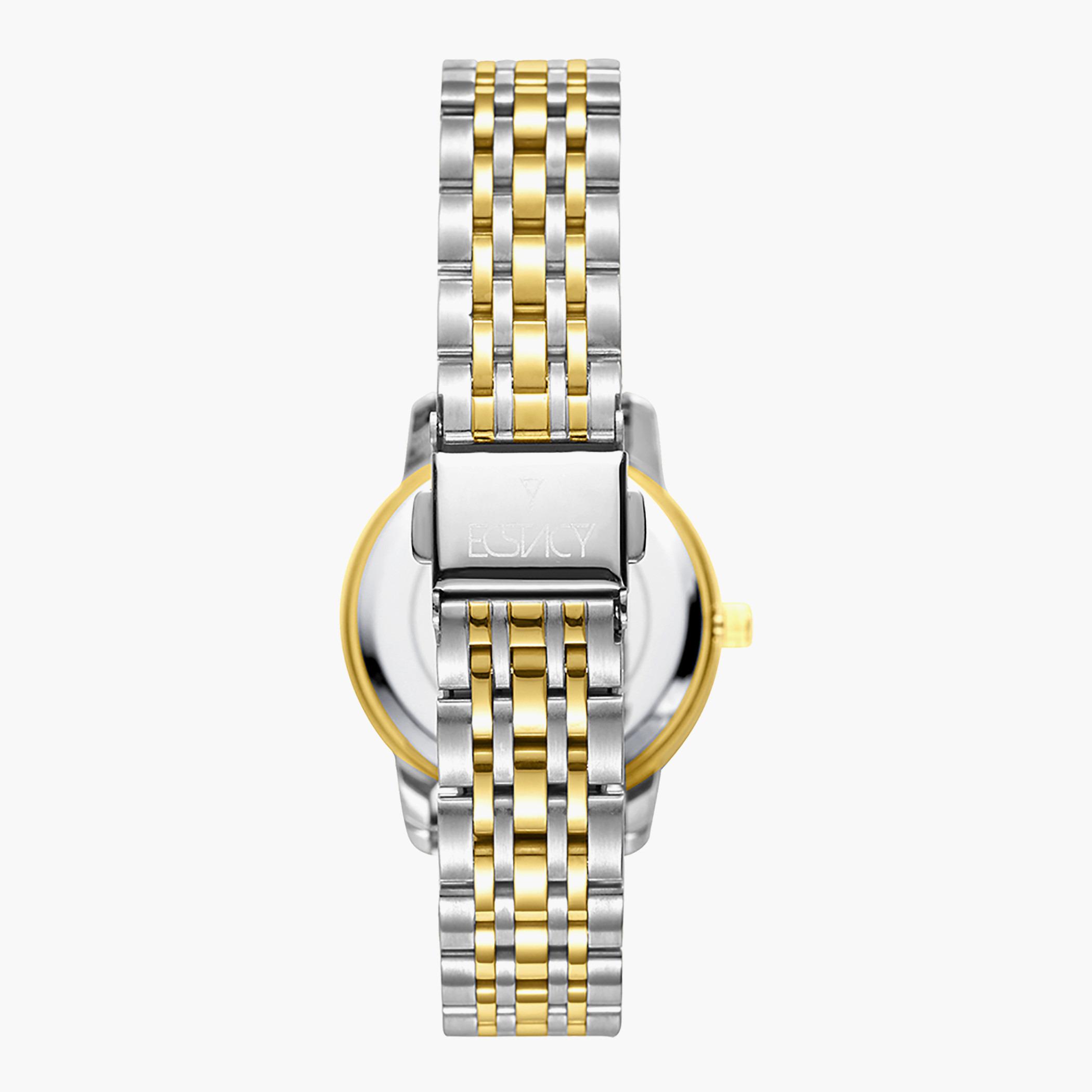 Ecstacy Women Silver & Gold Analog Stainless Steel Strap Watch - E9517-TBTMB-women-watchesandjewellery-watches-image-3