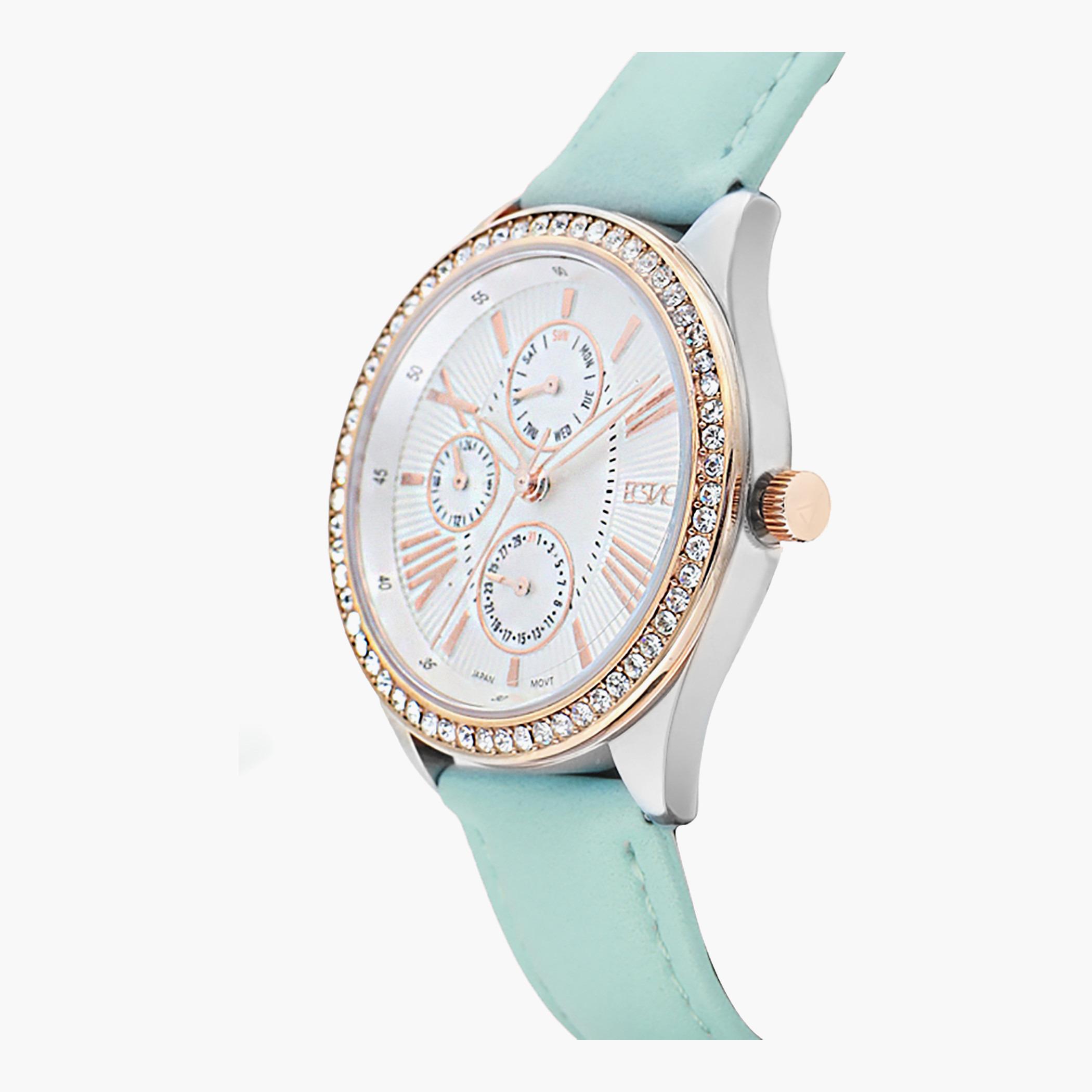E9621-SLLW- راقب حزام جلد تناظرية أخضر للنساء اكستازي-women-watchesandjewellery-watches-image-2
