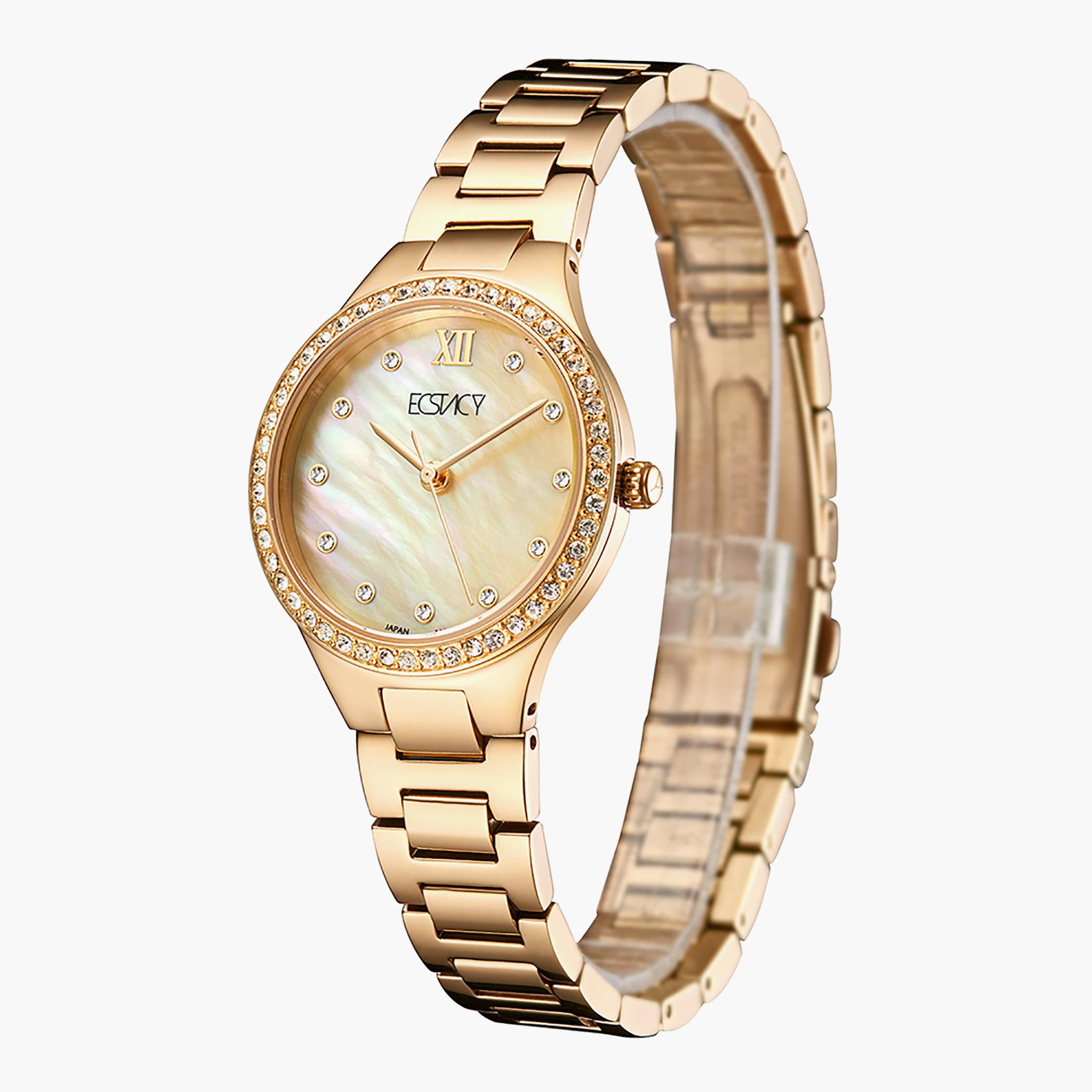 E9520-GBGMC- راقب حزام ستانليس ستيل تناظرية ذهبي للنساء اكستازي-women-watchesandjewellery-watches-image-2