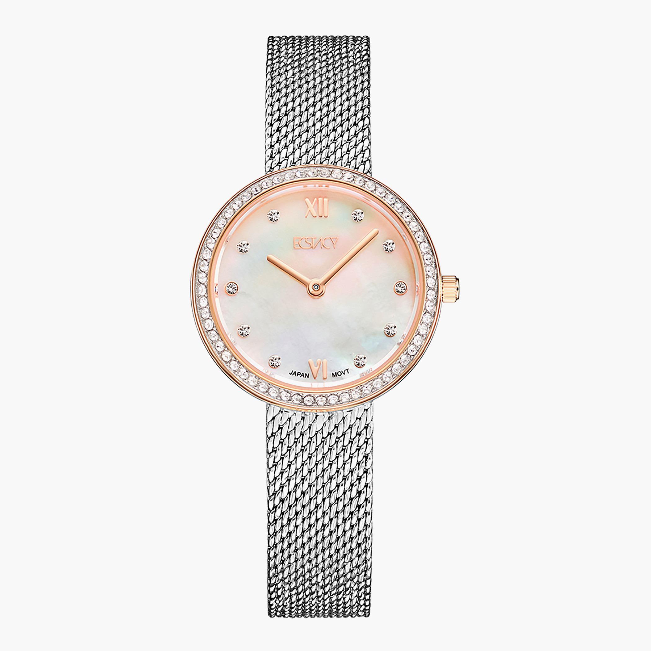 Ecstacy Women Silver Analog Stainless Steel Strap Watch - E20506-KMSM-women-watchesandjewellery-watches-image-1