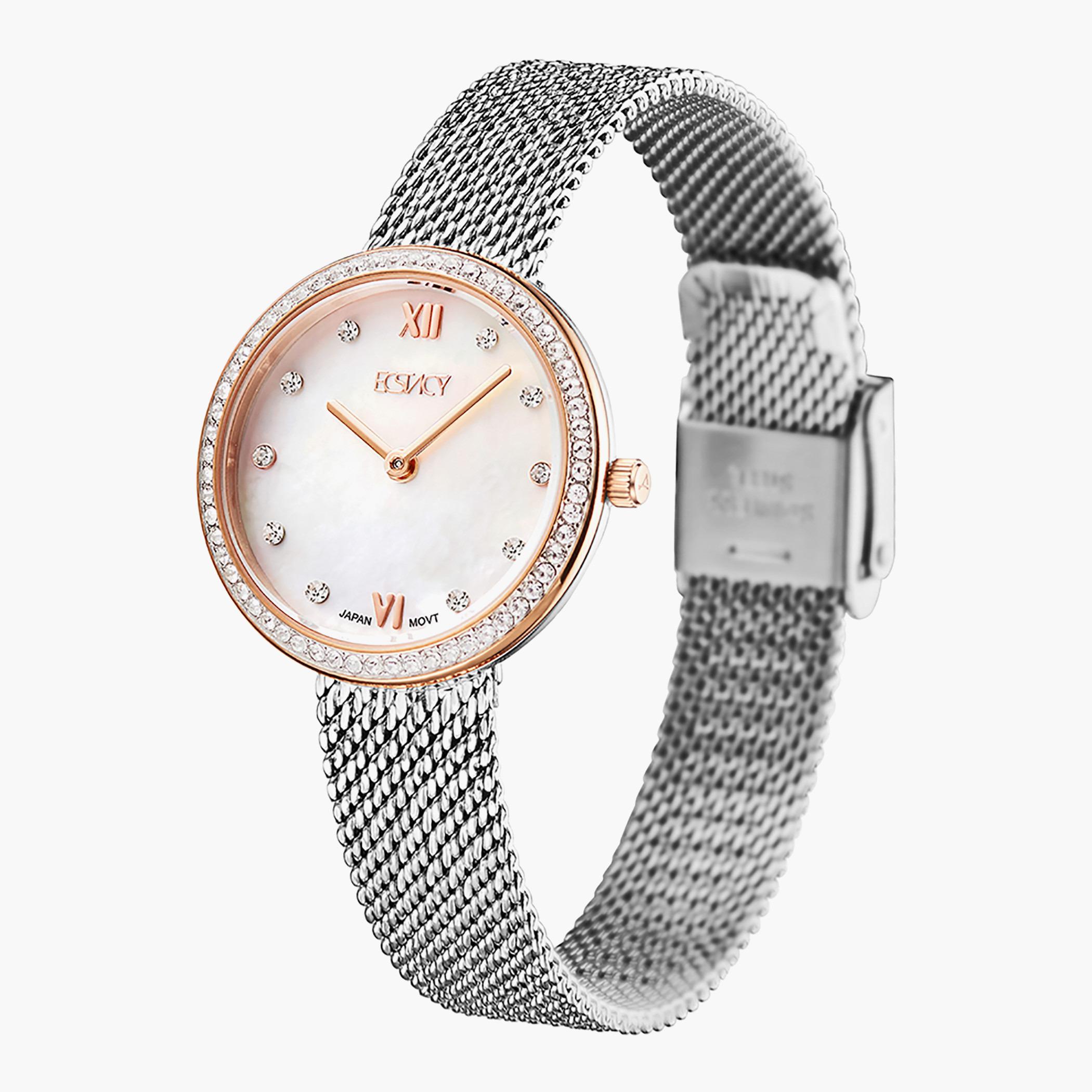 Ecstacy Women Silver Analog Stainless Steel Strap Watch - E20506-KMSM-women-watchesandjewellery-watches-image-2