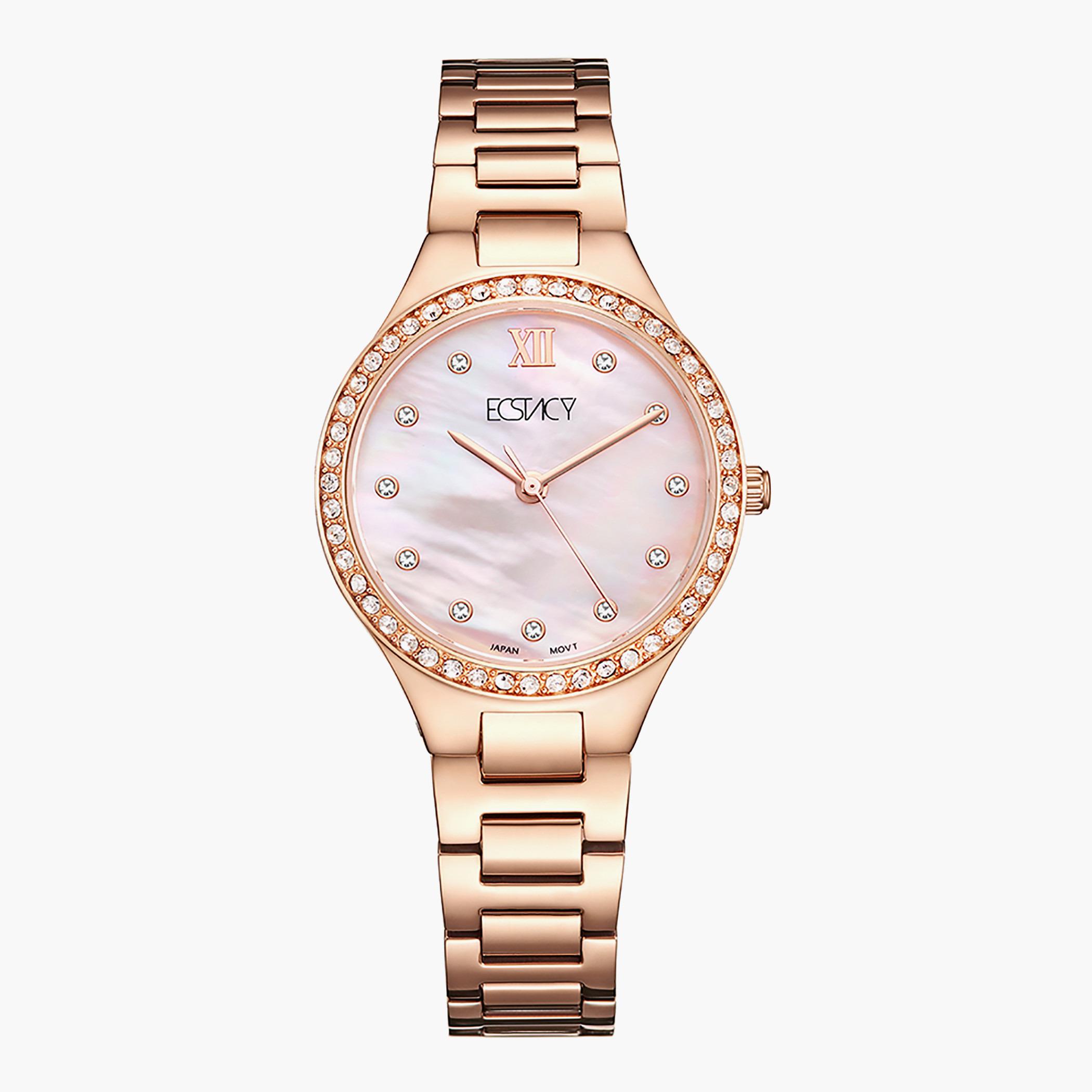 E9520-RBKMK- راقب حزام ستانليس ستيل تناظرية ذهبي وردي للنساء اكستازي-women-watchesandjewellery-watches-image-1