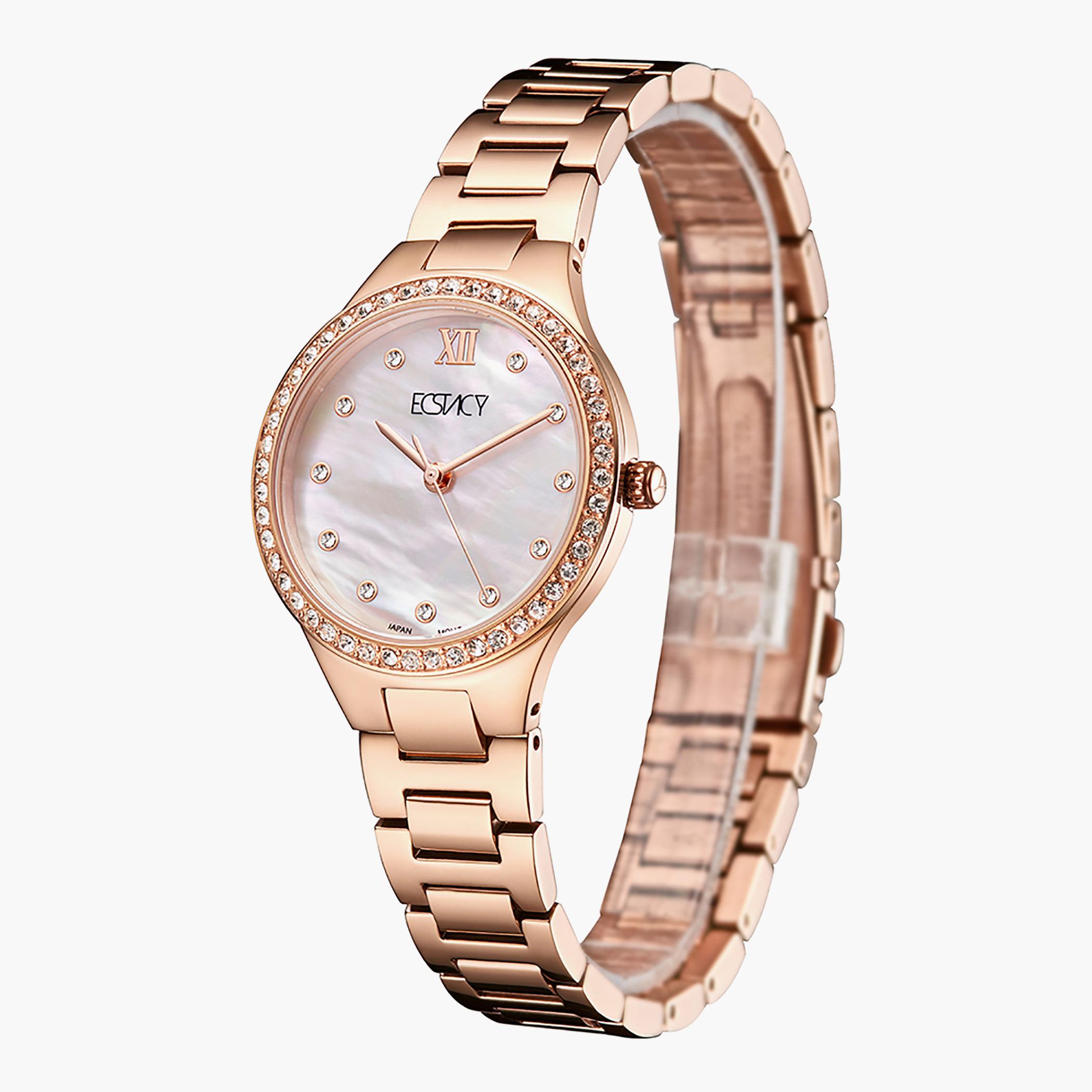 E9520-RBKMK- راقب حزام ستانليس ستيل تناظرية ذهبي وردي للنساء اكستازي-women-watchesandjewellery-watches-image-2