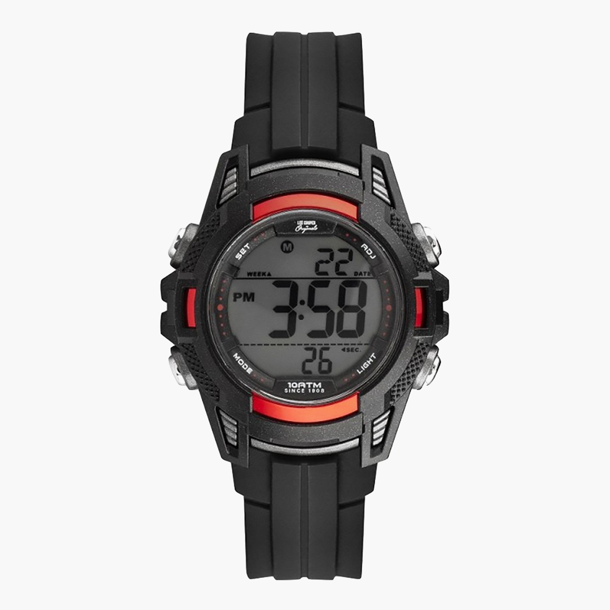 ORG05208.511- راقب حزام سيليكون رقميّة أسود للنساء لي كوبر أورجينالز-women-watchesandjewellery-watches-image-1
