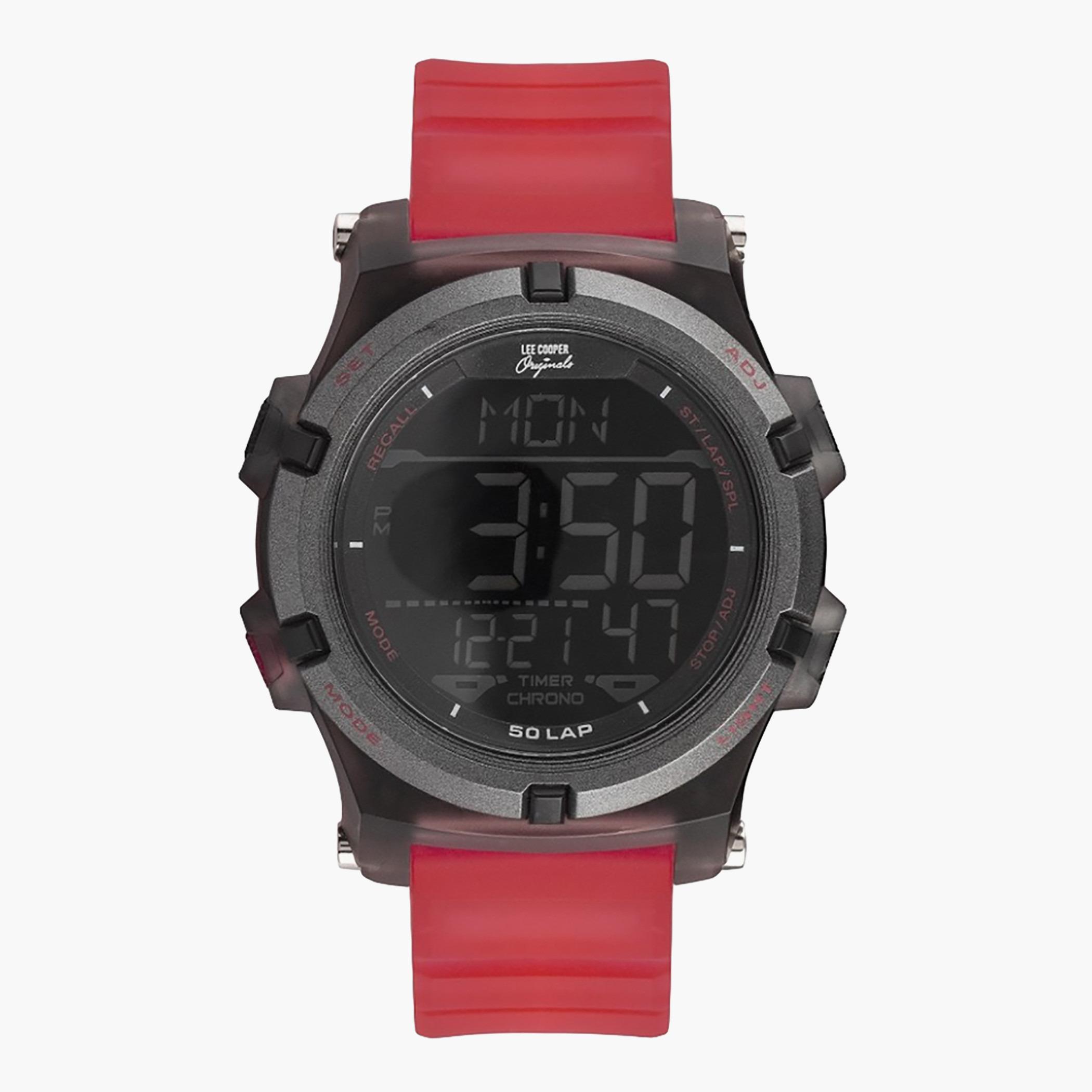 ORG05613.618- راقب حزام سيليكون رقميّة أحمر ملك الرجال لي كوبر أورجينالز-men-watchesandjewellery-watches-image-1