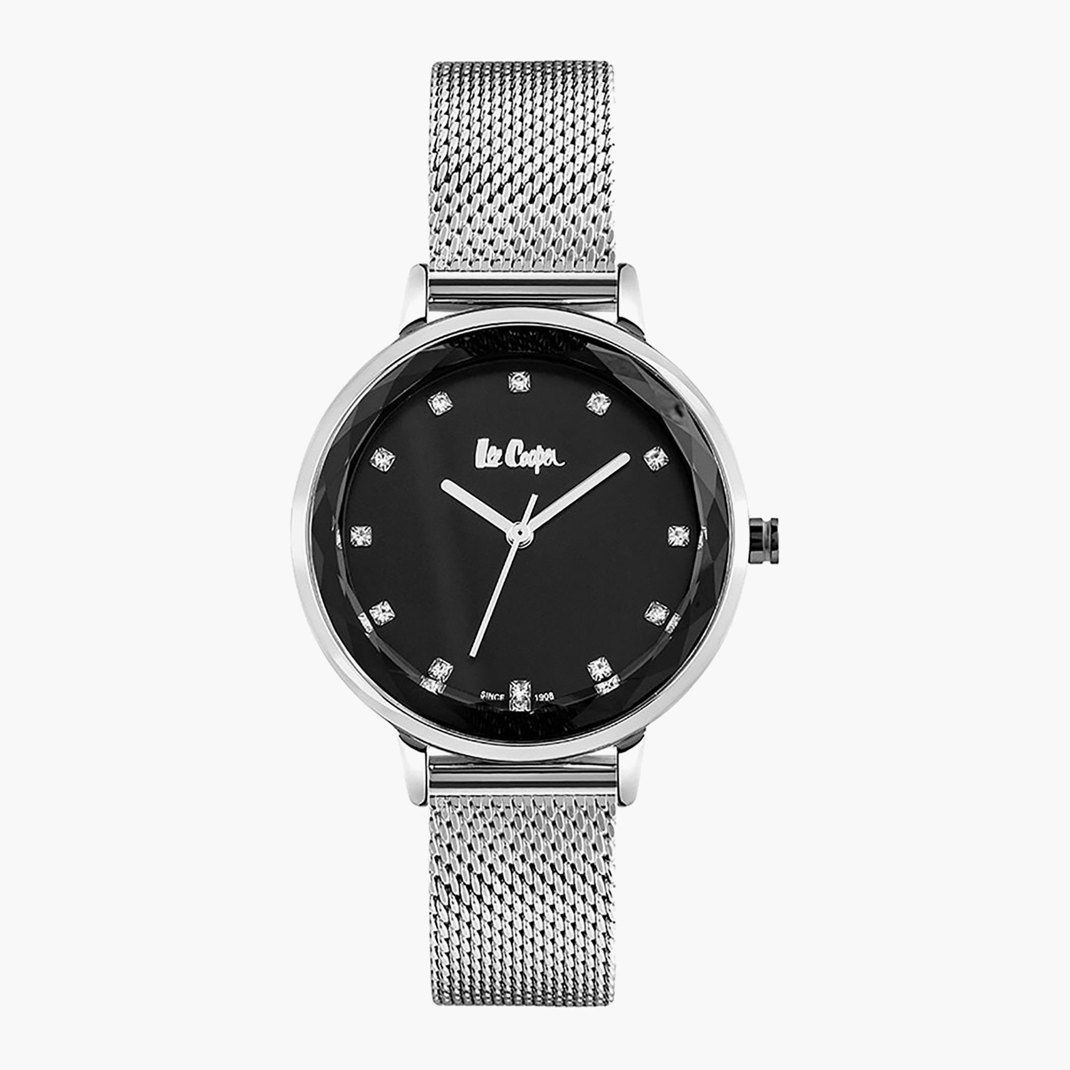LC06946.350- راقب حزام شبكة تناظرية فضة للنساء لي كوبر-women-watchesandjewellery-watches-image-1
