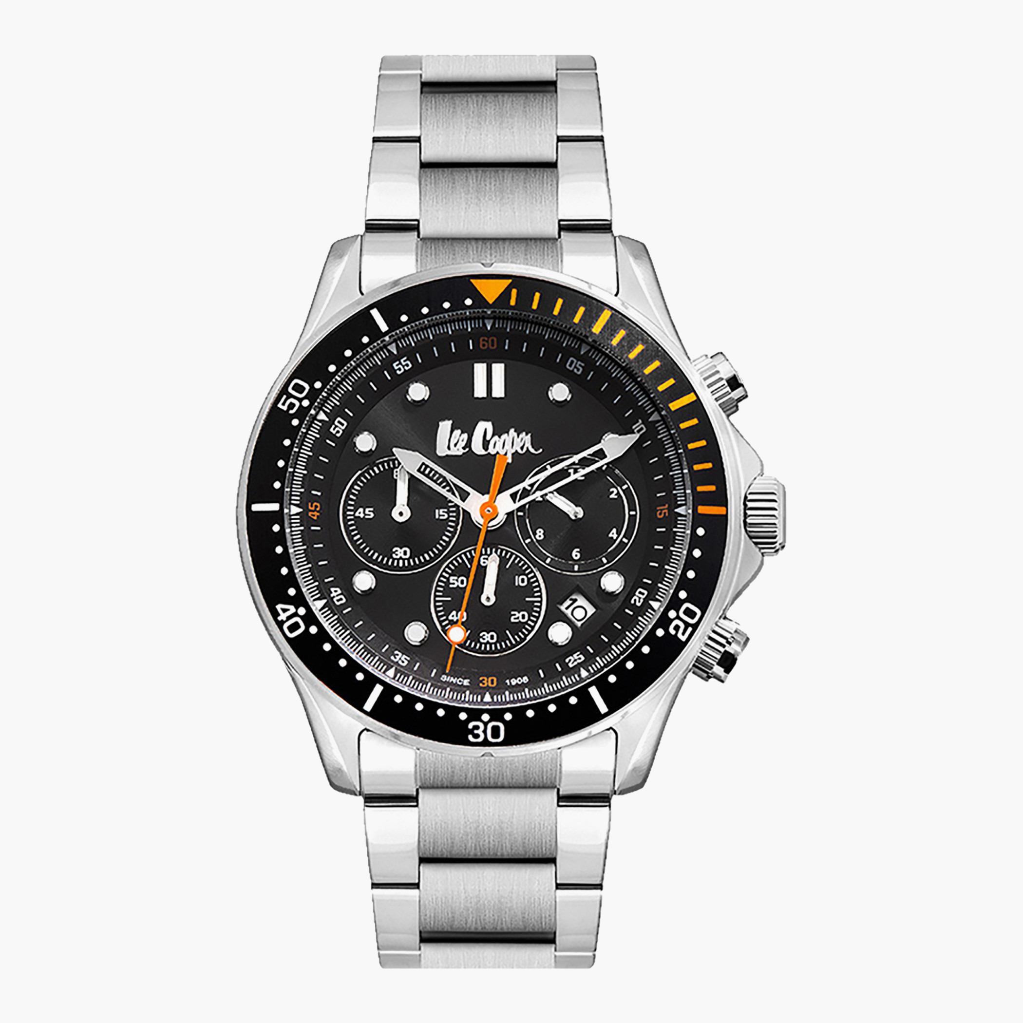 Lee Cooper Men Grey Chronograph Metal Strap Watch - LC06982.350-men-watchesandjewellery-watches-image-1