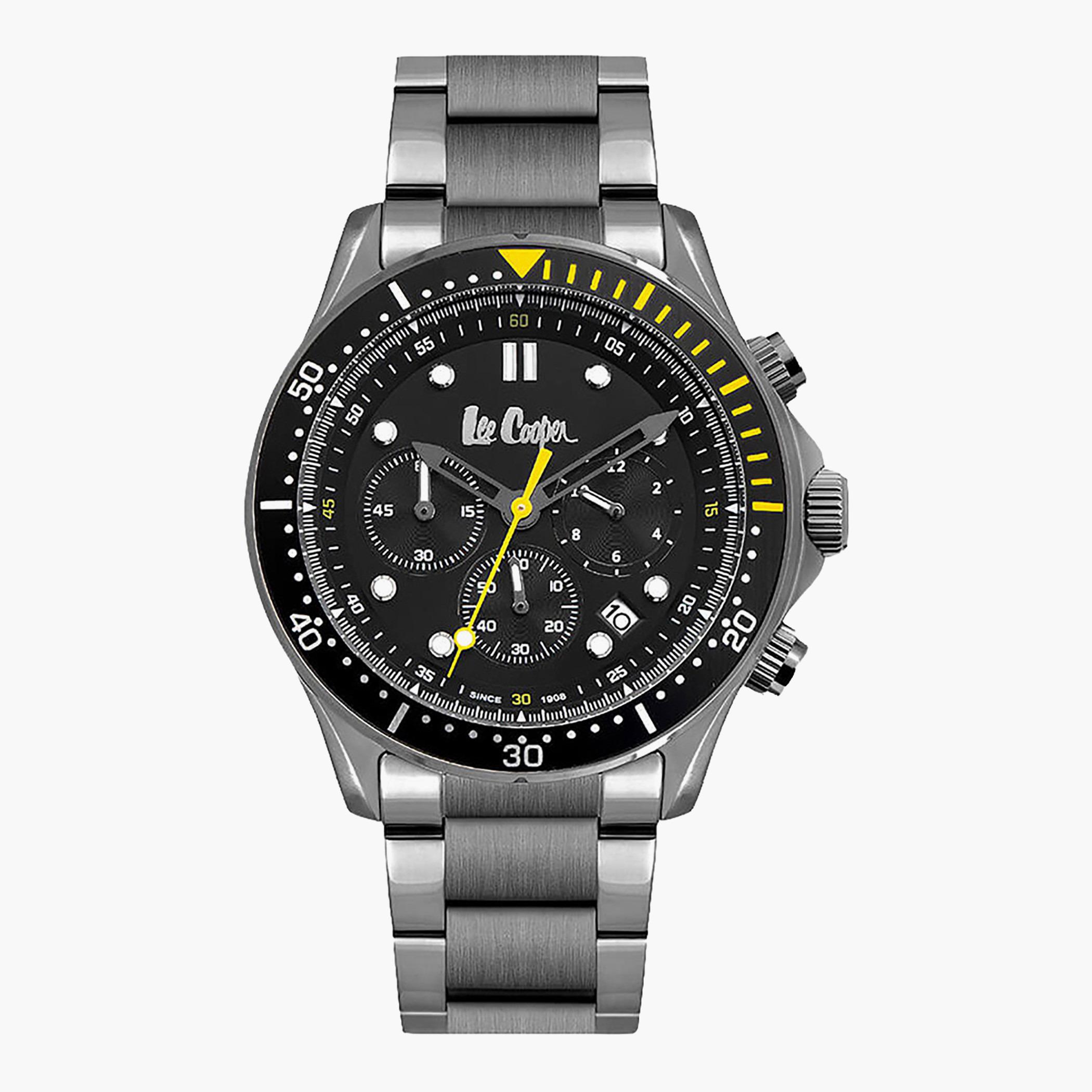 LC06982.050- راقب حزام معدن كرونوغراف رمادي ملك الرجال لي كوبر-men-watchesandjewellery-watches-image-1