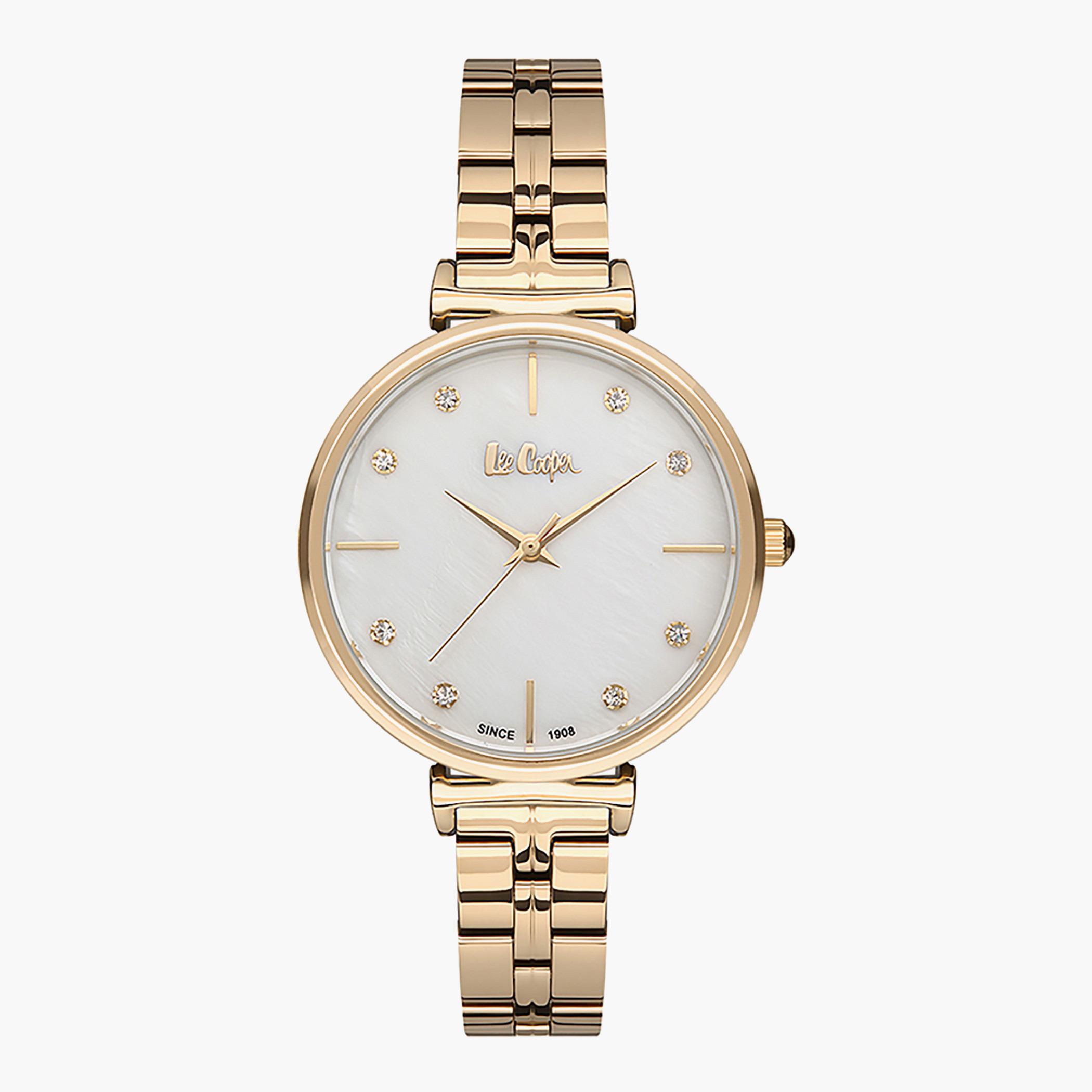 Lee Cooper Gold Analog Metal Strap Watch - LC06754.120-women-watchesandjewellery-watches-image-1
