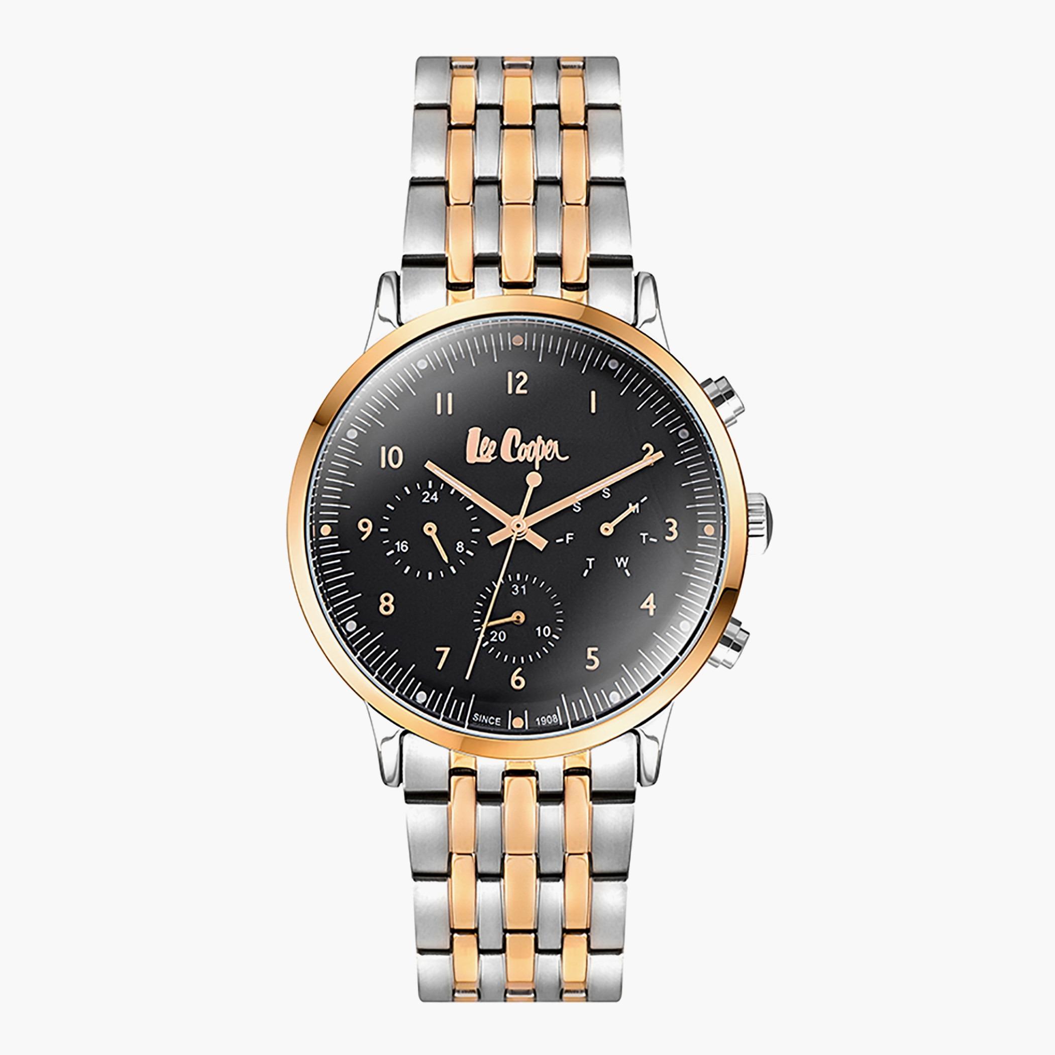 Lee Cooper Silver & Rose Gold Chronograph Metal Strap Watch - LC06969.550-men-watchesandjewellery-watches-image-1