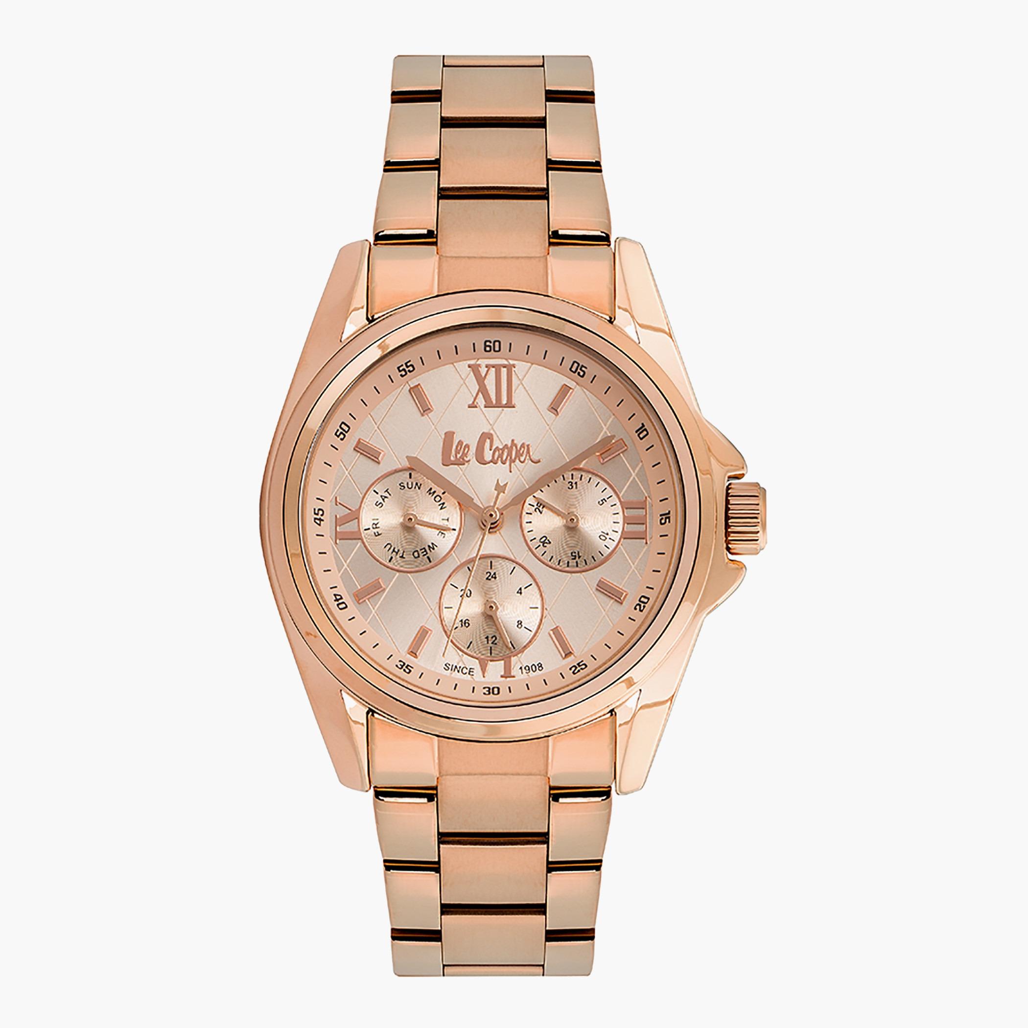 Lee Cooper Rose Gold Analog Metal Strap Watch - LC06975.410-women-watchesandjewellery-watches-image-1