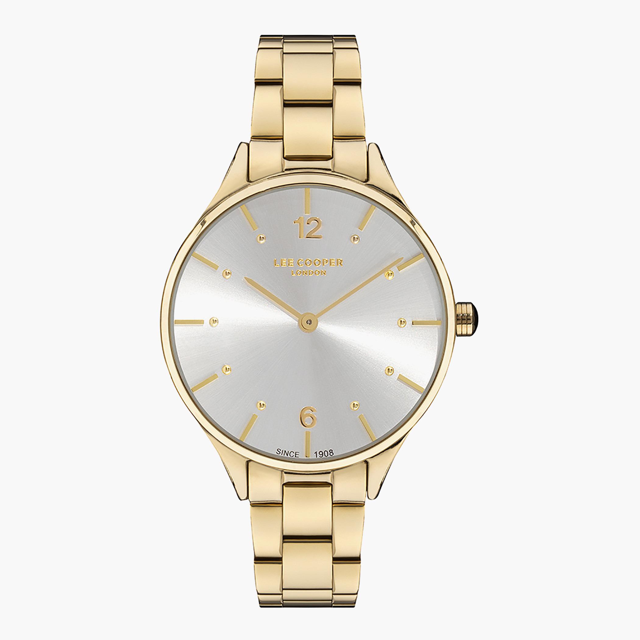Lee Cooper Gold Analog Metal Strap Watch - LC07027.130-women-watchesandjewellery-watches-image-1