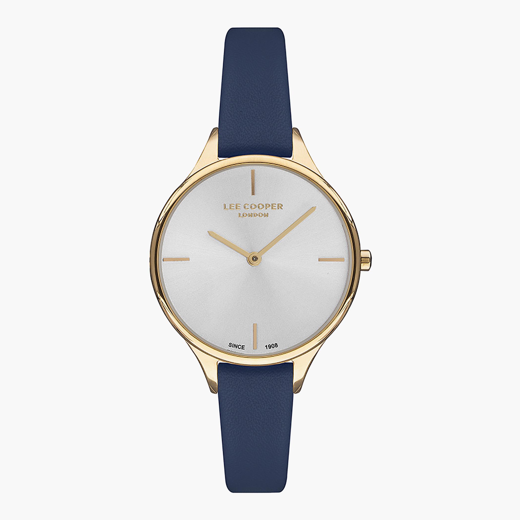 Lee Cooper Blue Analog Leather Strap Watch - LC07099.139-women-watchesandjewellery-watches-image-1
