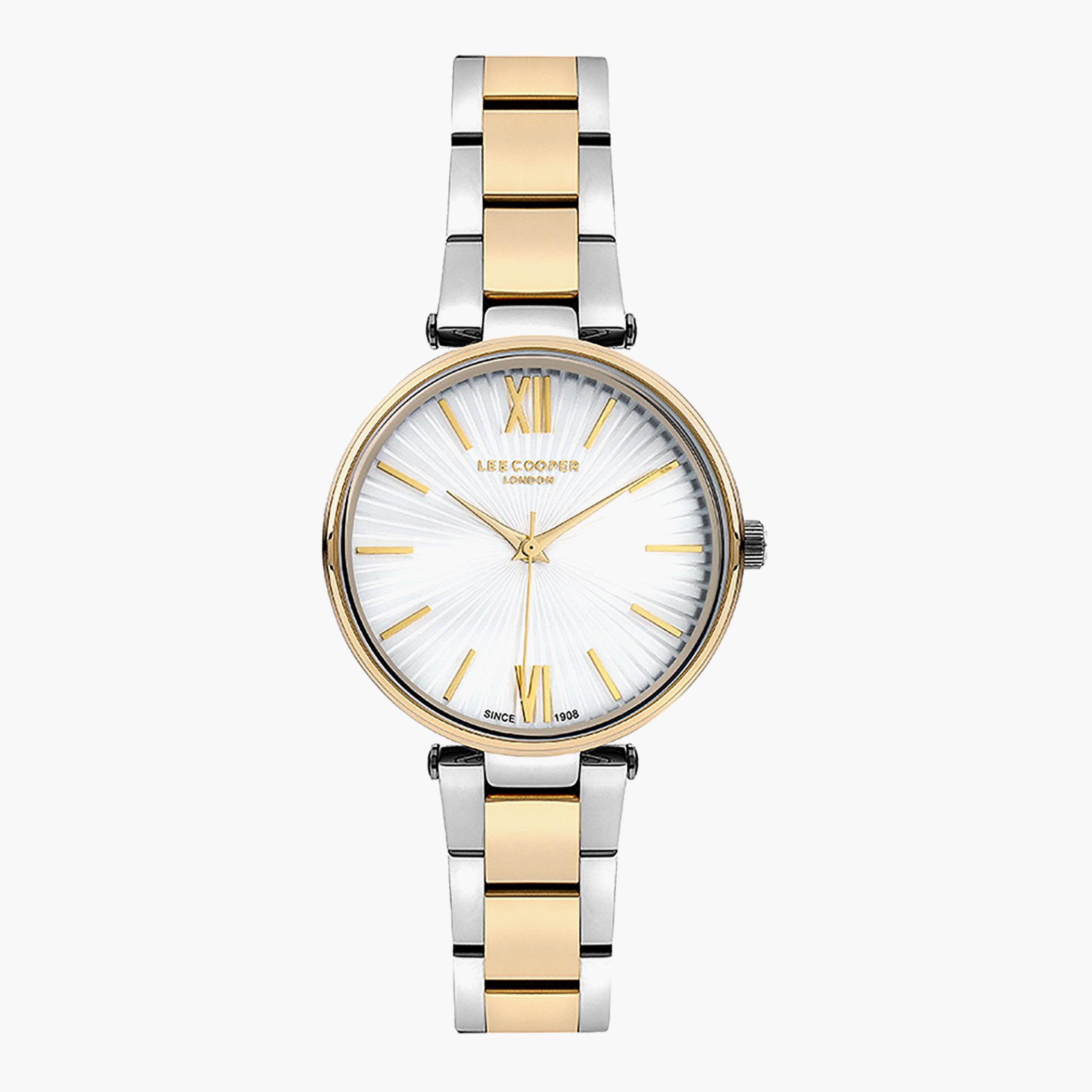 Lee Cooper Silver & Gold Analog Metal Strap Watch - LC07025.230-women-watchesandjewellery-watches-image-1