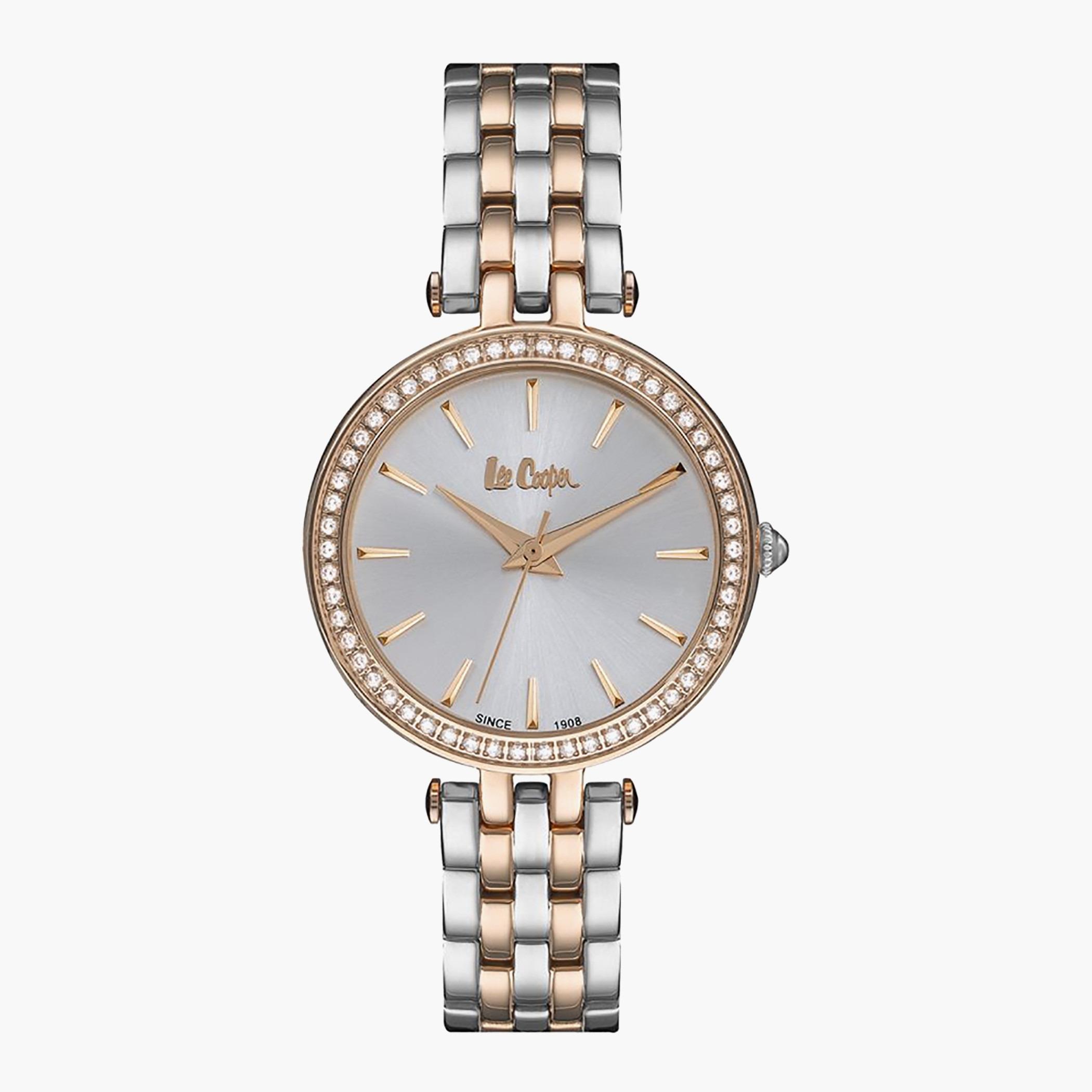Lee Cooper Silver & Rose Gold Analog Stainless Steel Strap Watch - LC06944.530-women-watchesandjewellery-watches-image-1