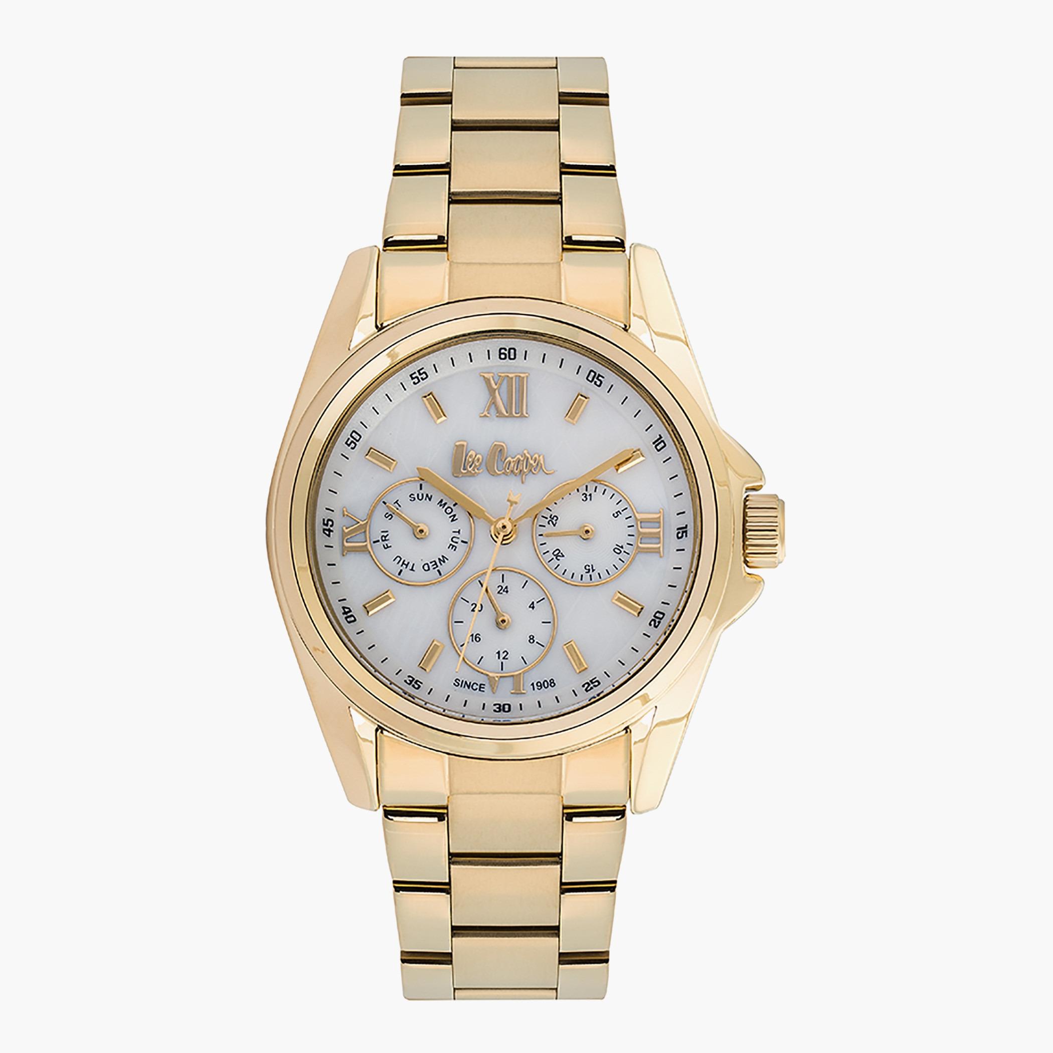 Lee Cooper Gold Analog Metal Strap Watch - LC06975.120-women-watchesandjewellery-watches-image-1